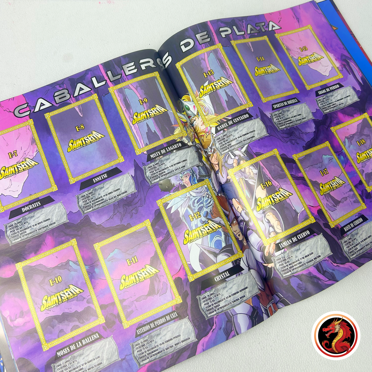 Álbum Pasta Dura Caballeros del Zodiaco Vol. 2: Saga Santuario Santos de Plata + Set completo