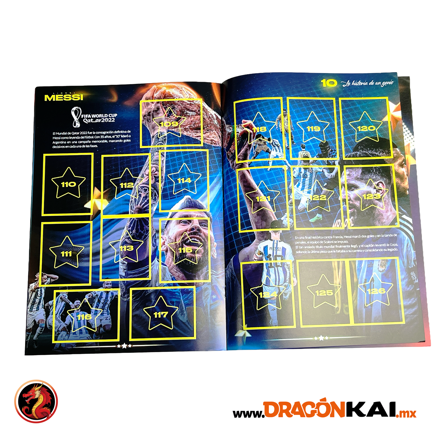 Album Lionel Messi: La Historia de un Genio + set completo a pegar
