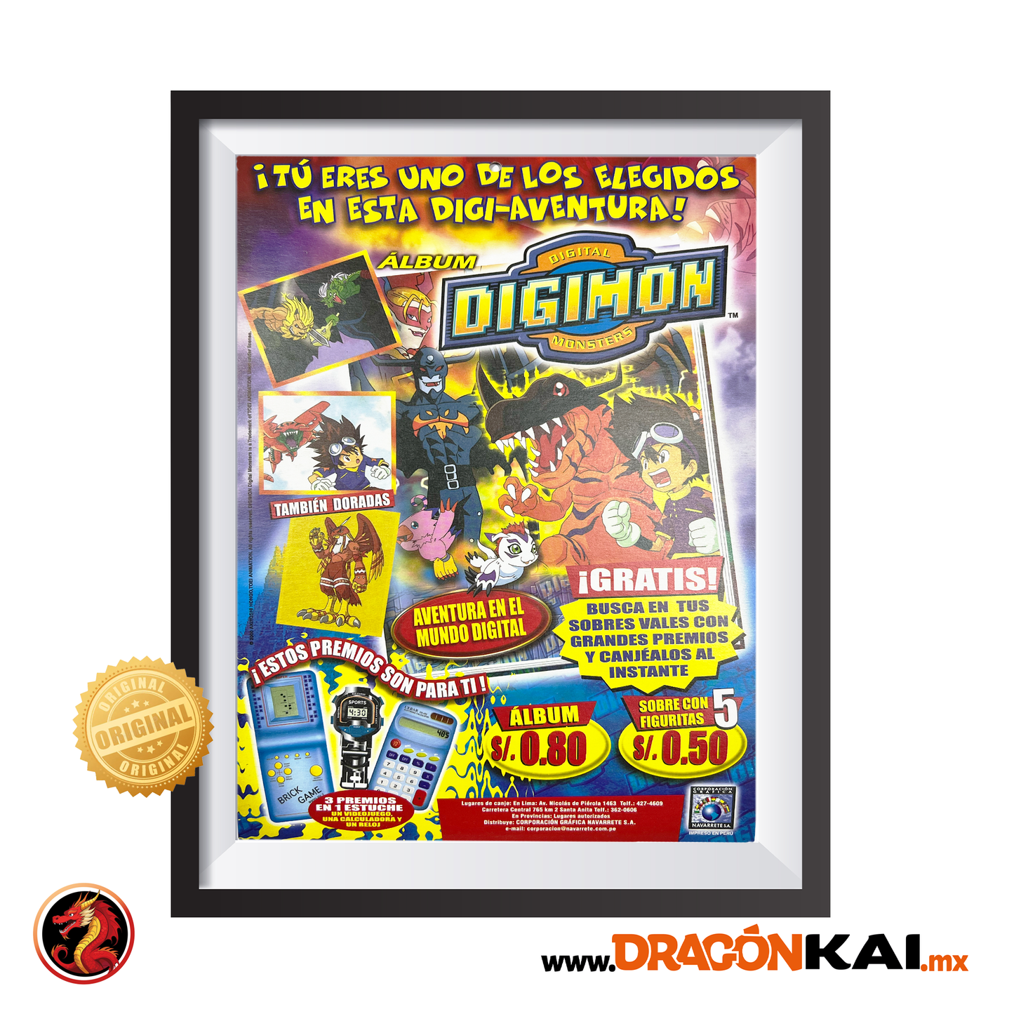 Colgante Promocional Digimon 1 (Doble cara) – Navarrete (Perú, 1999–2000)