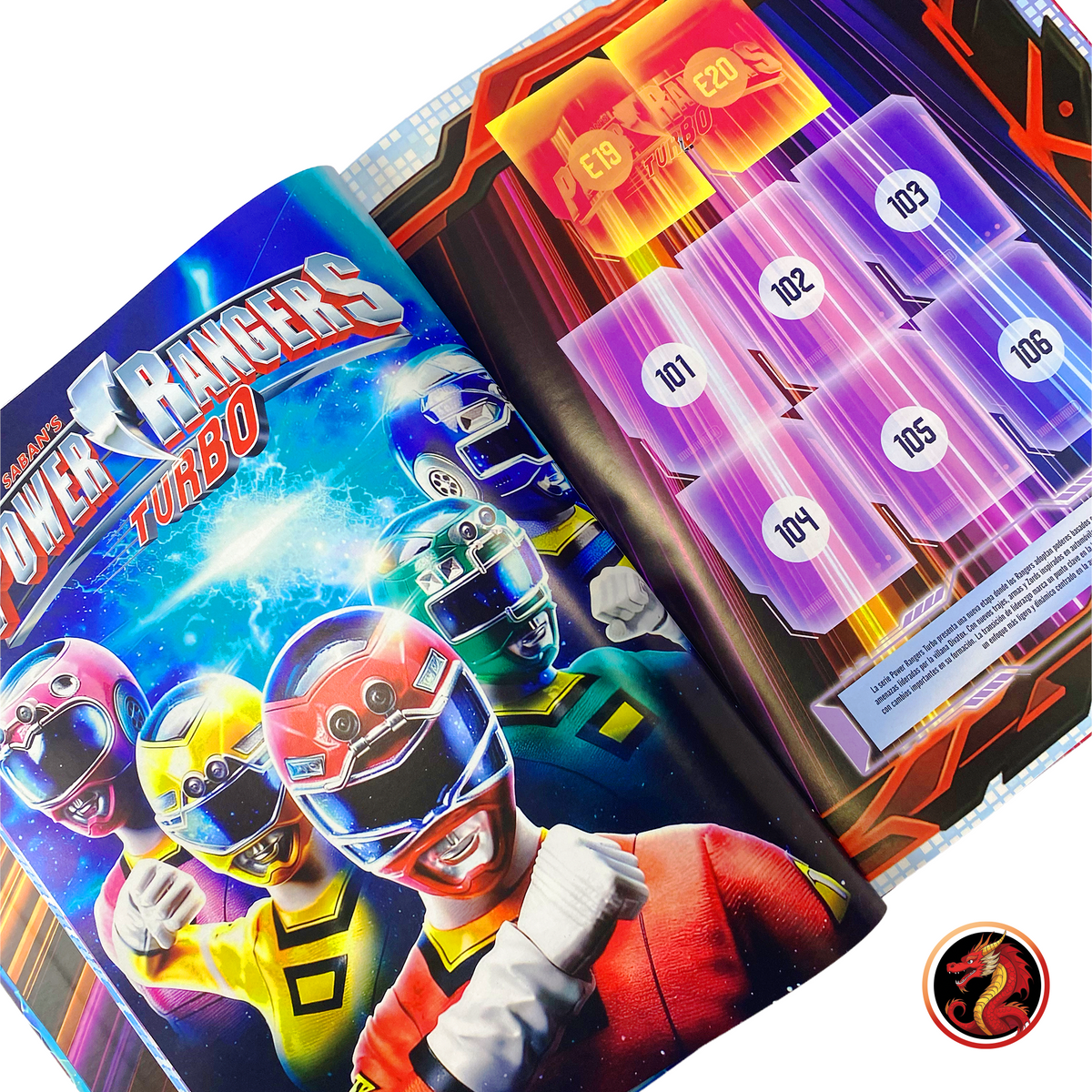Álbum Pasta Dura - Enciclopedia Power Rangers + Set Completo a pegar