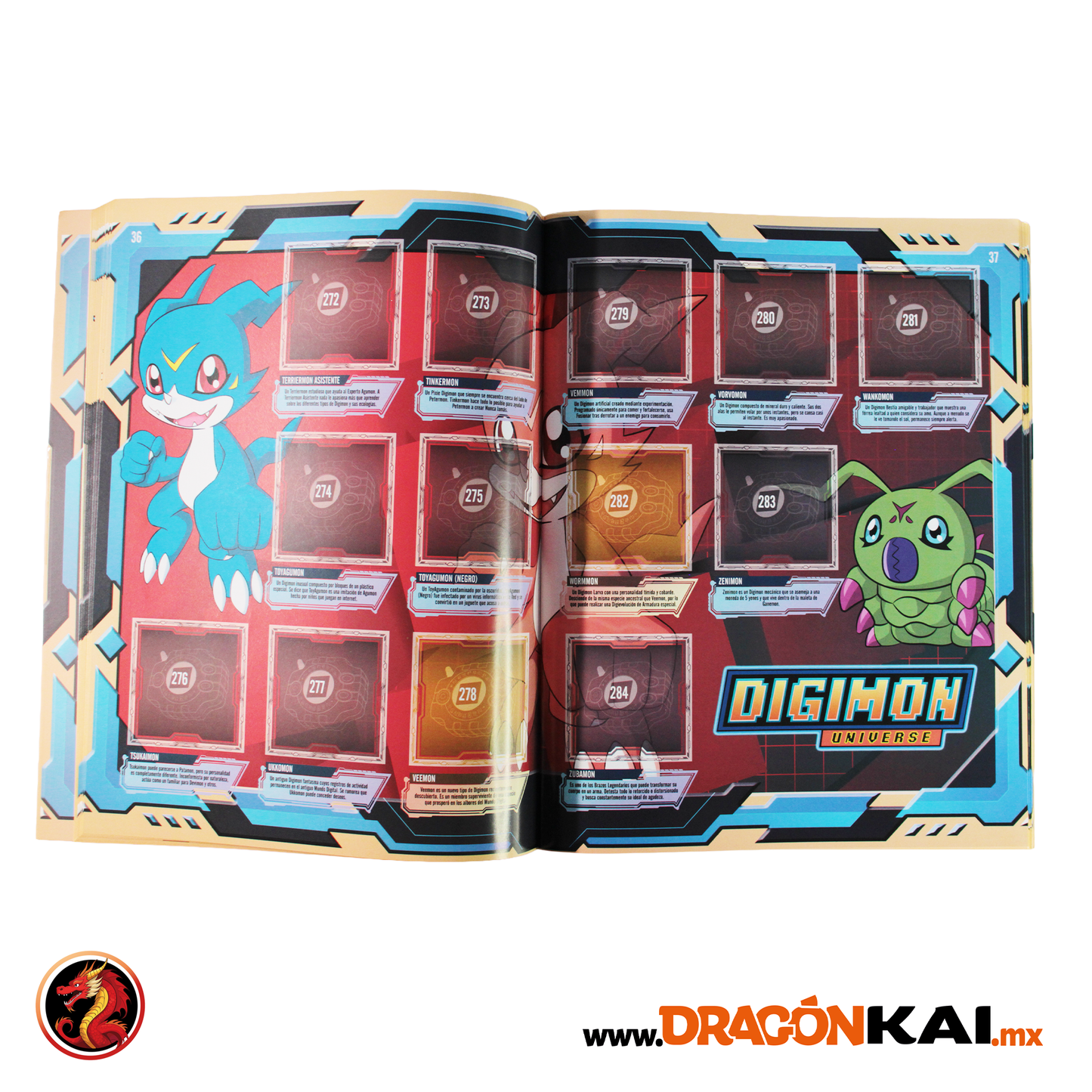 Álbum Enciclopedia Digimon Universe (Editorial Zero) + Set completo a pegar