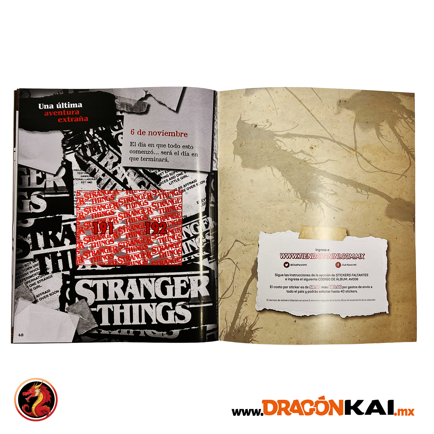 Álbum Stranger Things: Una Última Aventura Extraña (Panini 2025) + Set completo a pegar