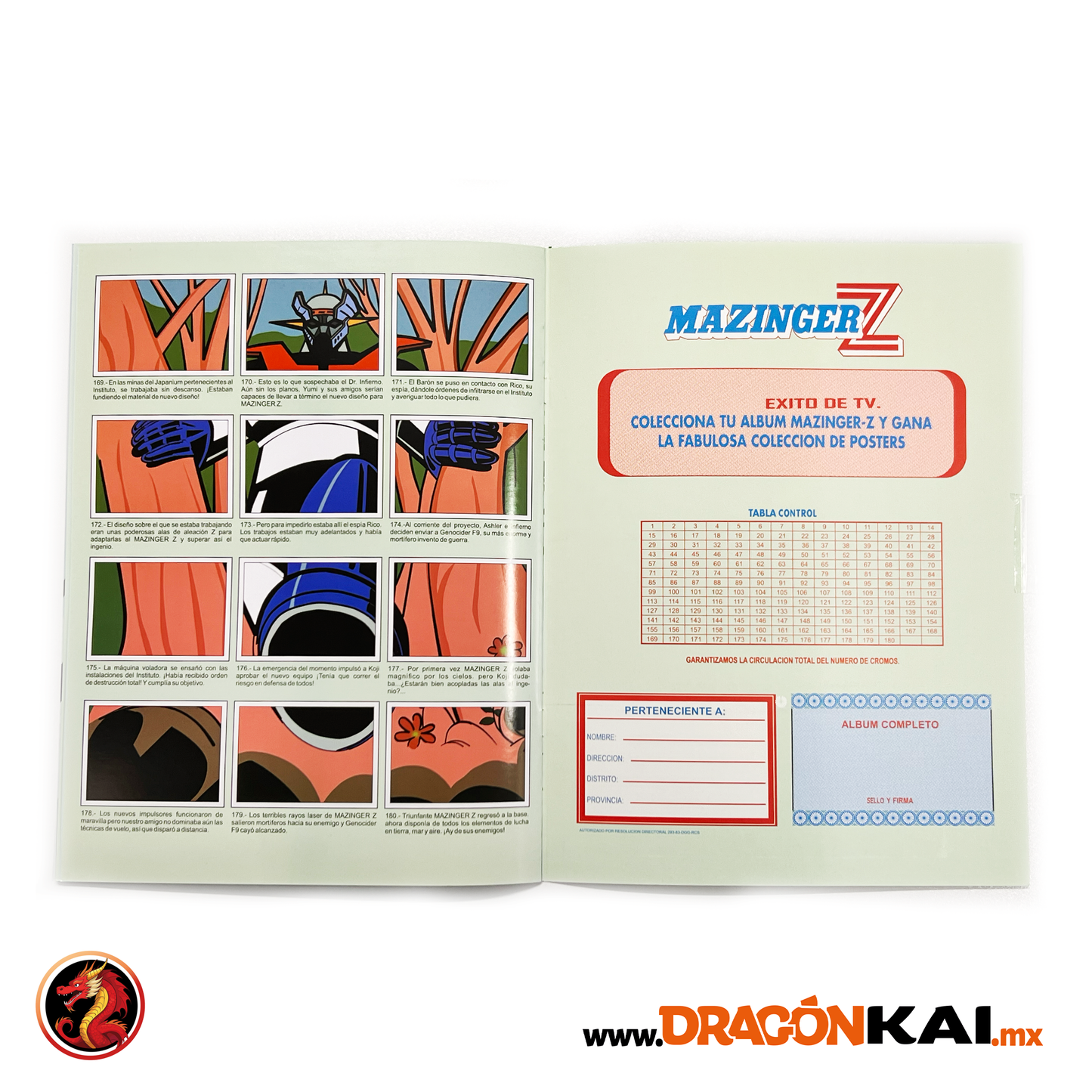 Álbum Mazinger Z + Set completo a pegar