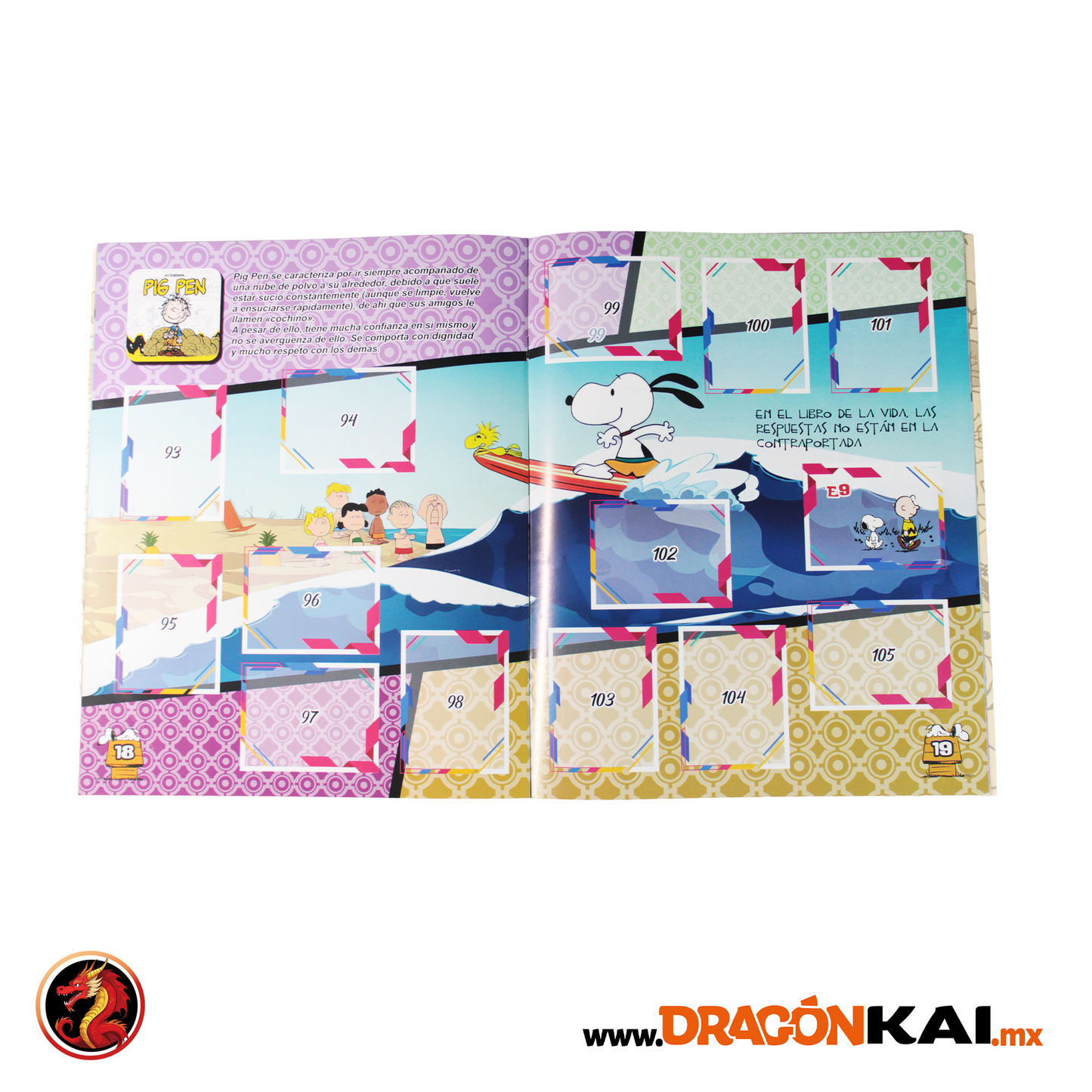 Álbum Snoopy + Set completora pegar