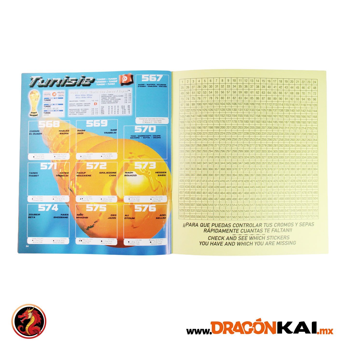 Álbum Korea Japan 2002 (Re. Panini) + Set completo a pegar