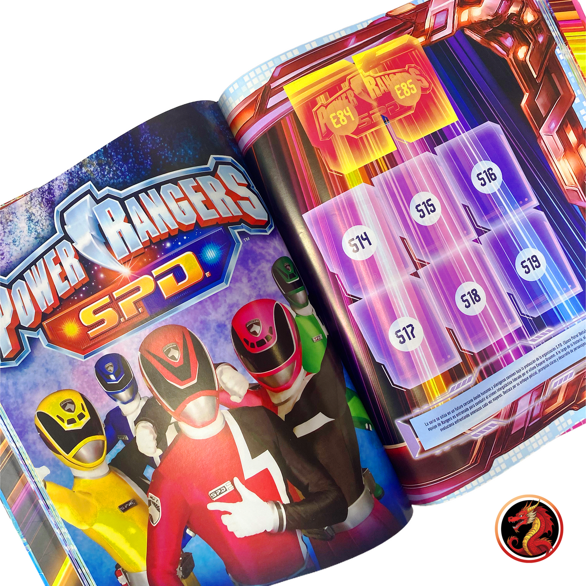 Álbum Pasta Dura - Enciclopedia Power Rangers + Set Completo a pegar