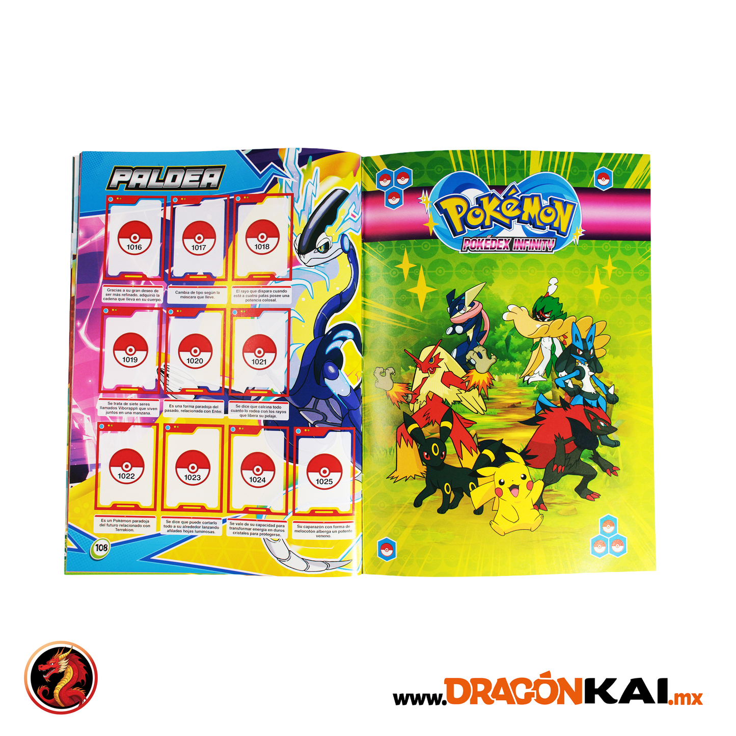 Álbum Enciclopedia Pokémon – Pokedex Infinity + Mini Álbum + Set completo a pegar