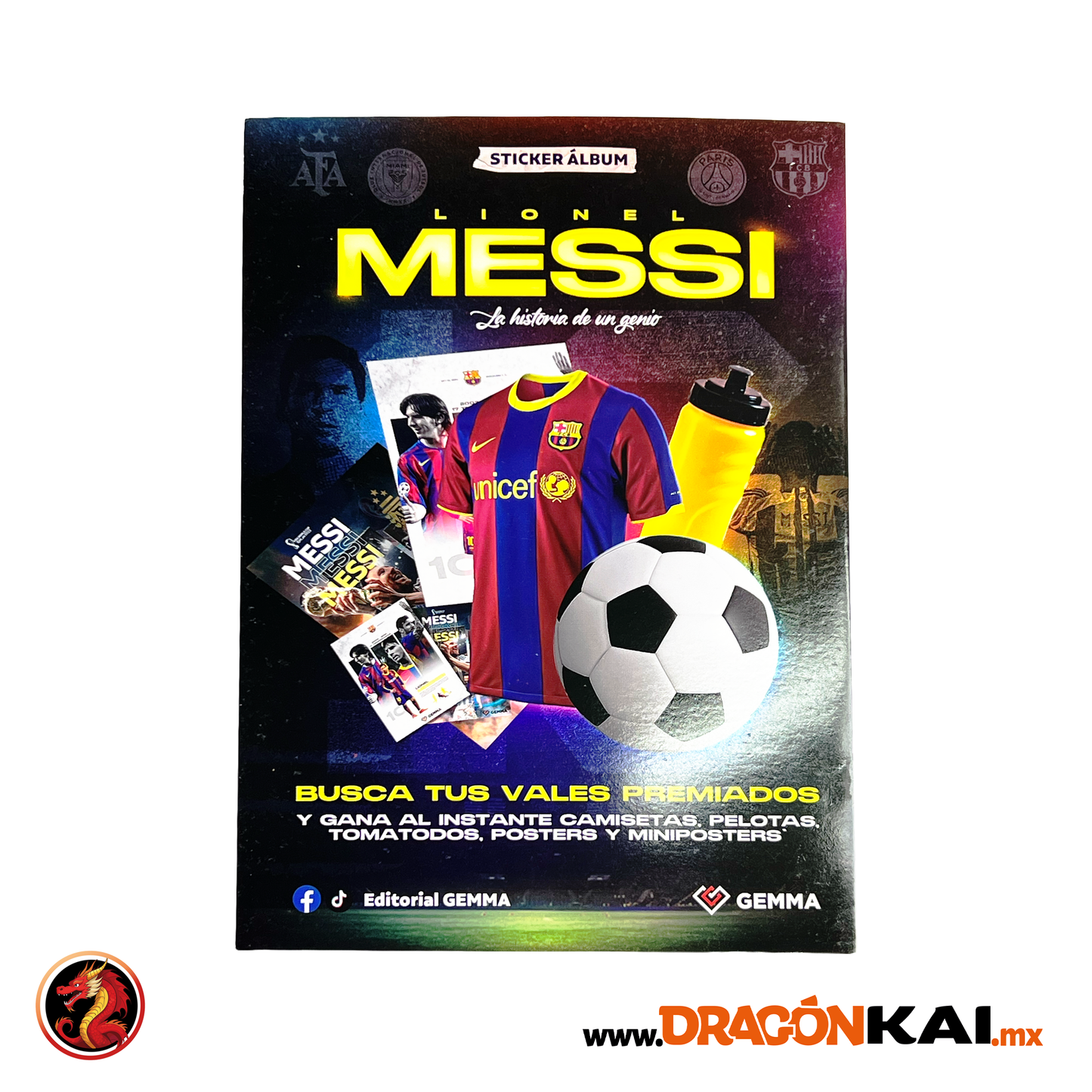 Album Lionel Messi: La Historia de un Genio + set completo a pegar