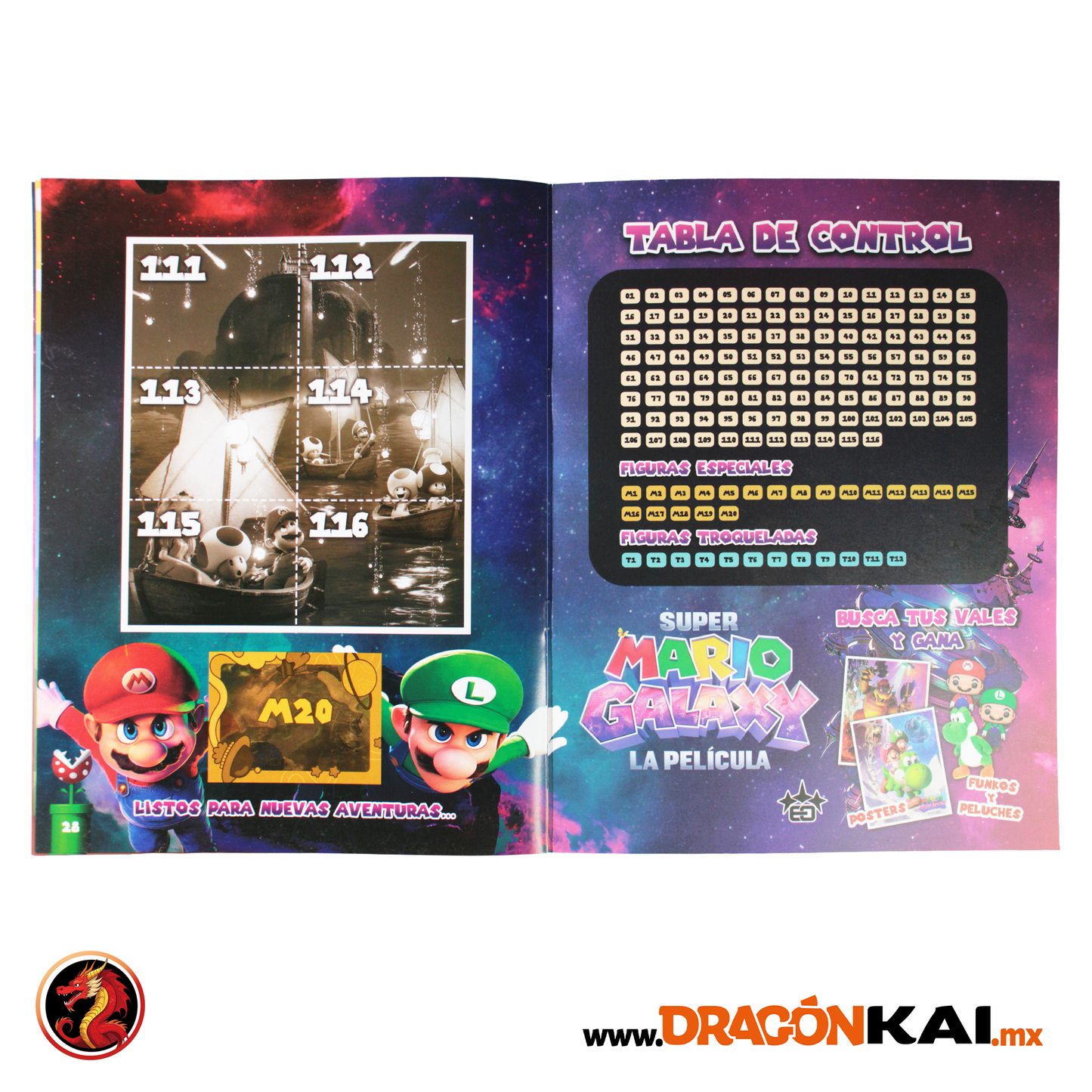 Álbum Super Mario Galaxy: La Película + Set completo a pegar