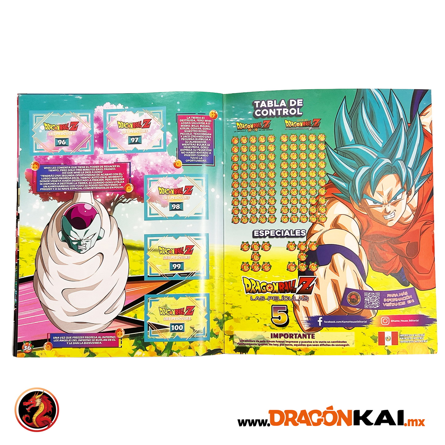 Álbum Dragon Ball Z: Las Películas Vol. 5 + Set completo de estampas a pegar