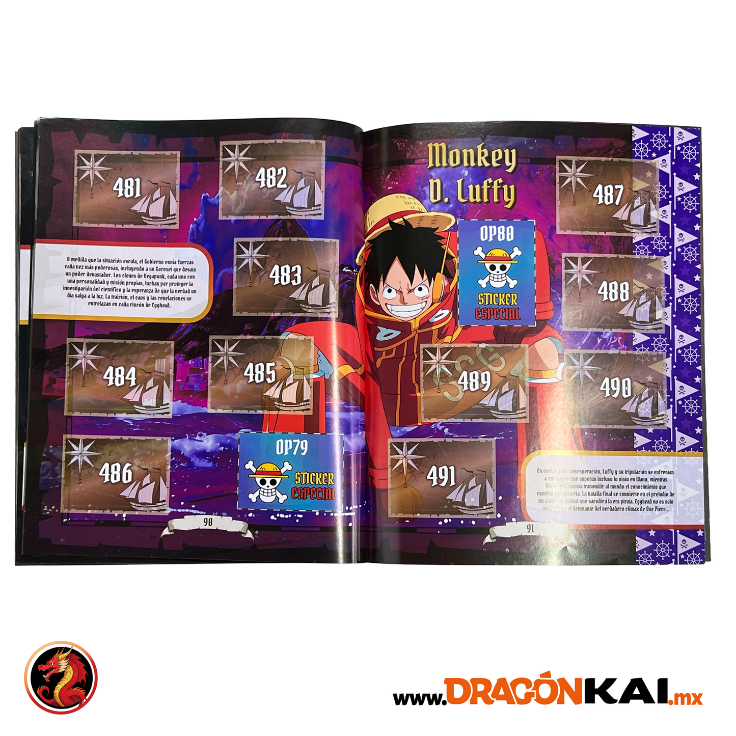 Álbum One Piece: La Historia Completa + Set completo a pegar y Caps