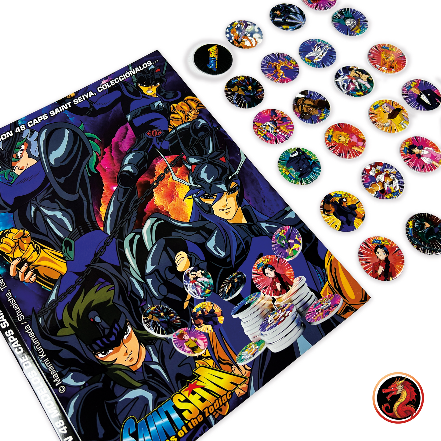 Álbum Pasta Dura Caballeros del Zodiaco: Saga del Torneo Galáctico + Set completo