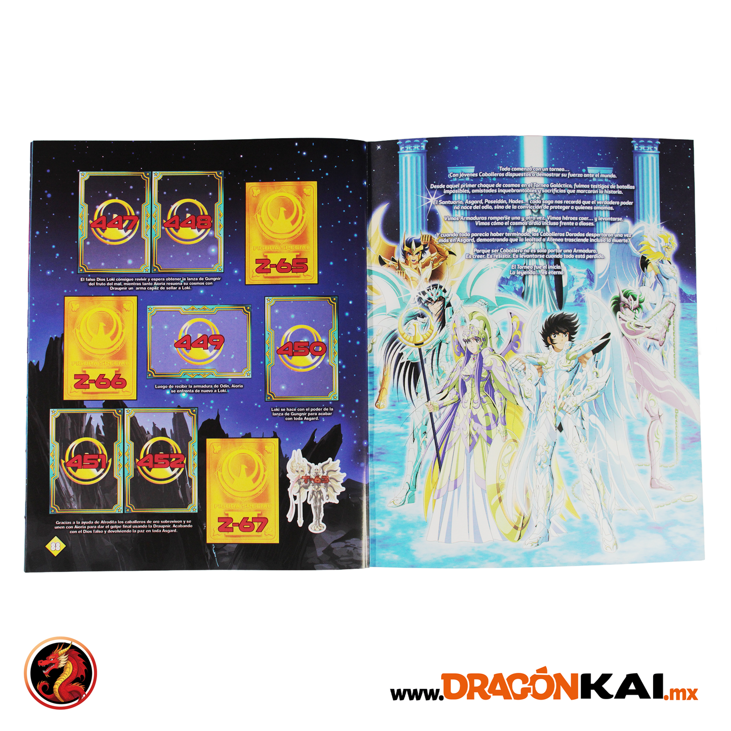 Álbum Caballeros del Zodiaco: La Historia Completa + Set completo de estampas y cards