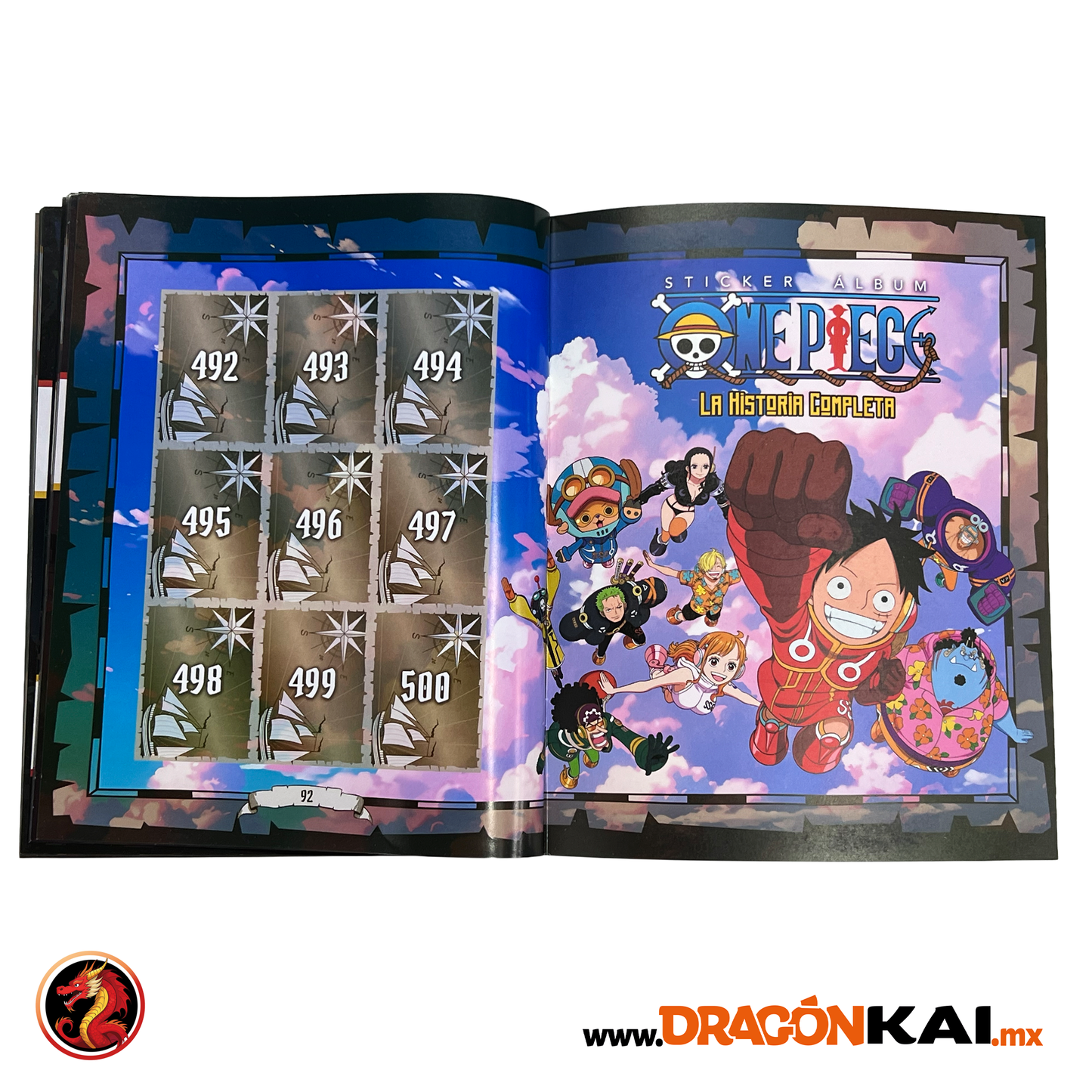 Álbum One Piece: La Historia Completa + Set completo a pegar y Caps