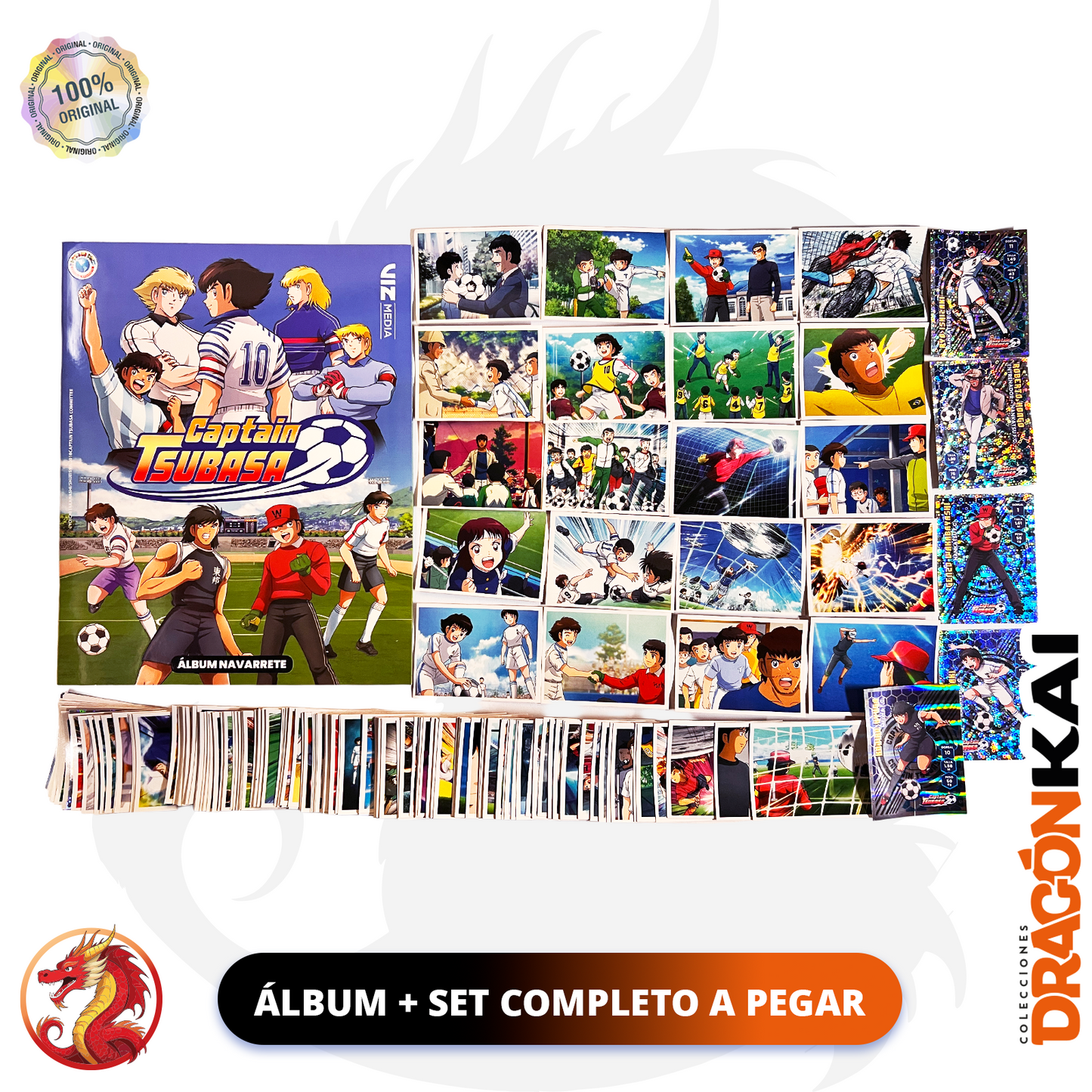 Álbum Capitán Tusbasa [Super Campeones] (Navarrete) + Set completo a pegar
