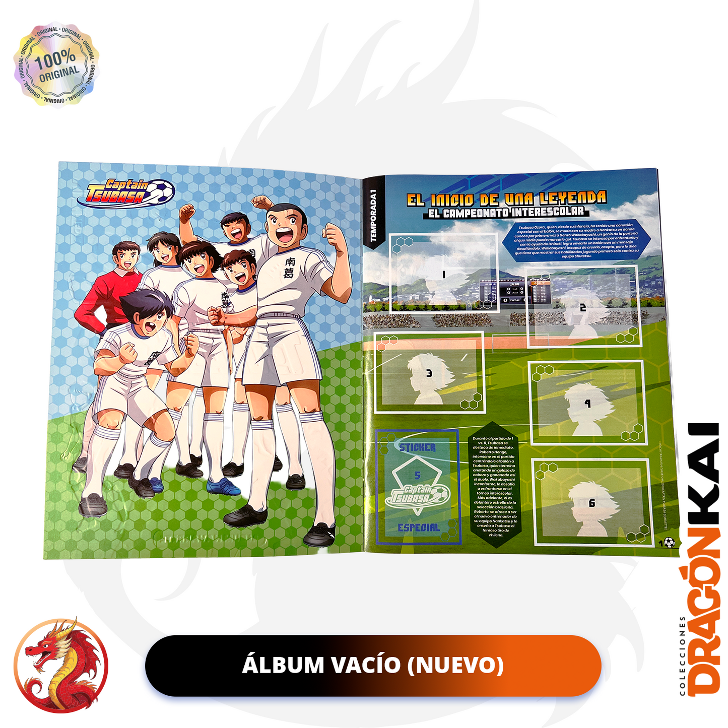 Álbum Capitán Tusbasa [Super Campeones] (Navarrete) + Set completo a pegar