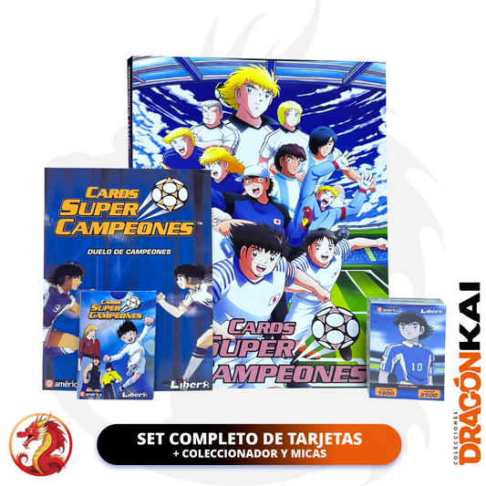 Tarjetas Super Campeones + Coleccionador y estuche