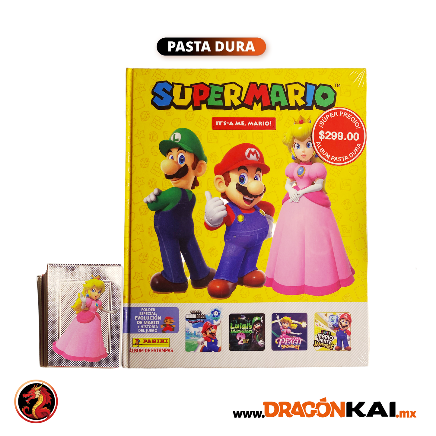 Álbum Pasta Dura Super Mario (Panini 2025) + Set completo a pegar