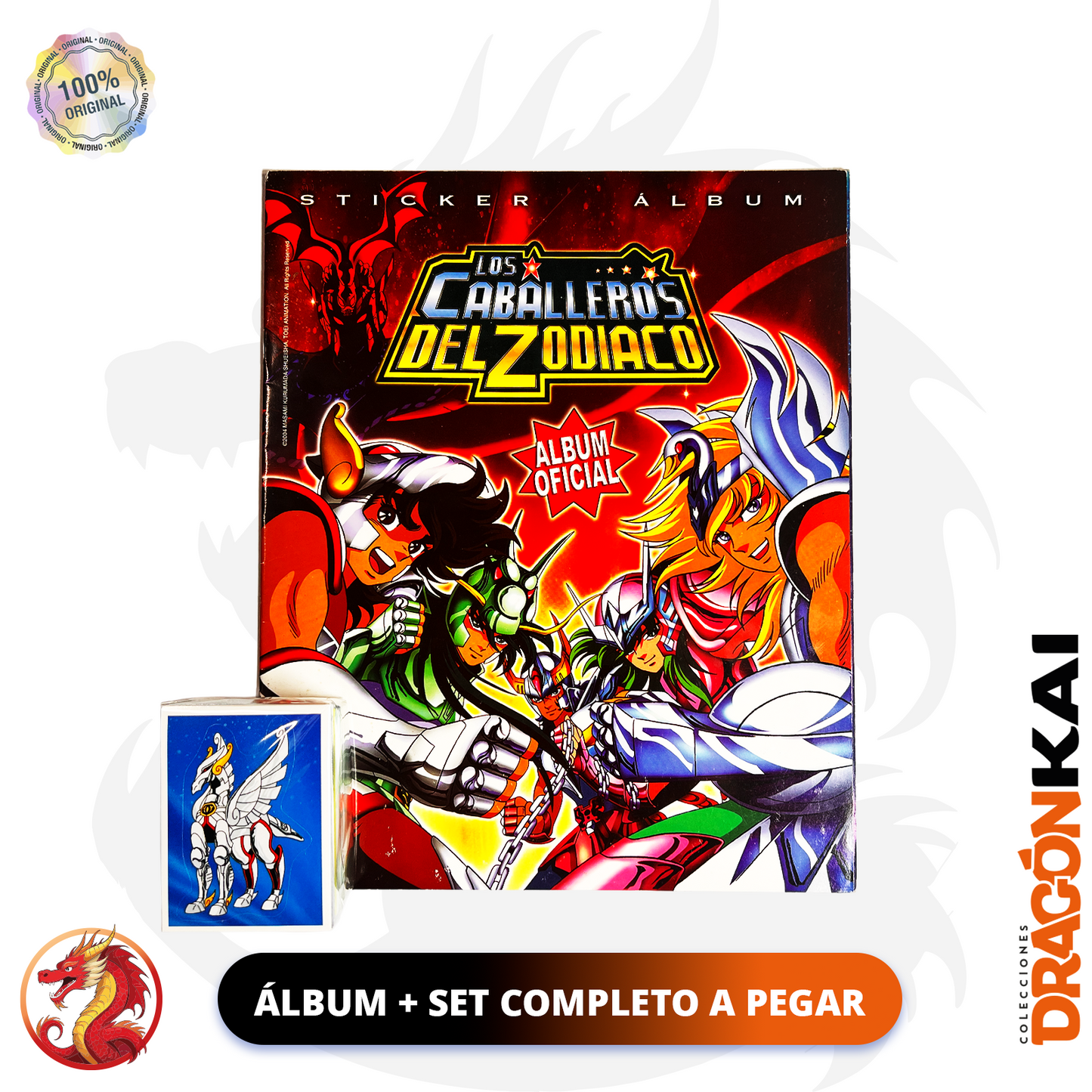 Álbum Caballeros del Zodiaco (Navarrete 2004) + Set completo a pegar