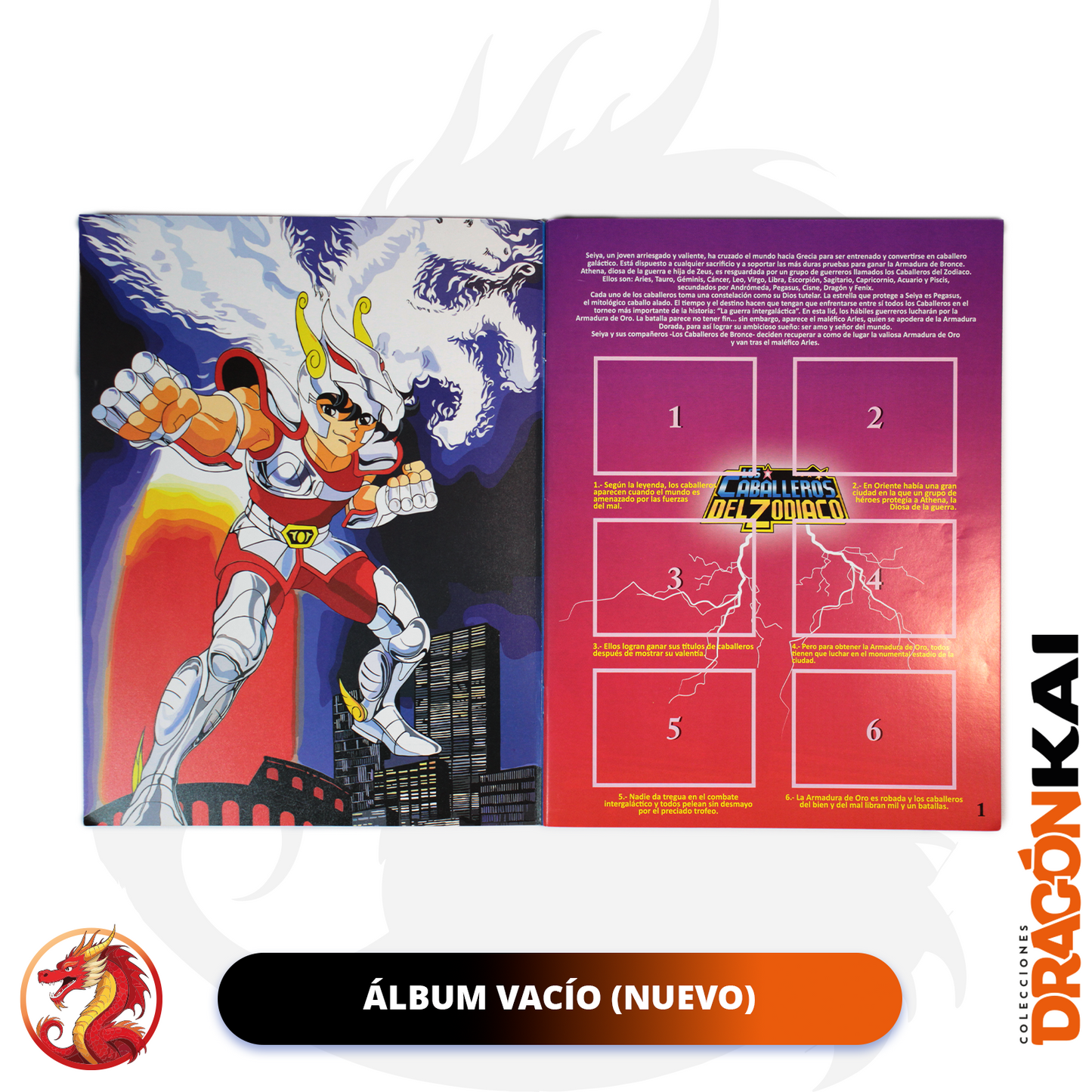 Álbum Caballeros del Zodiaco (Re. Navarrete) + Set completo a pegar