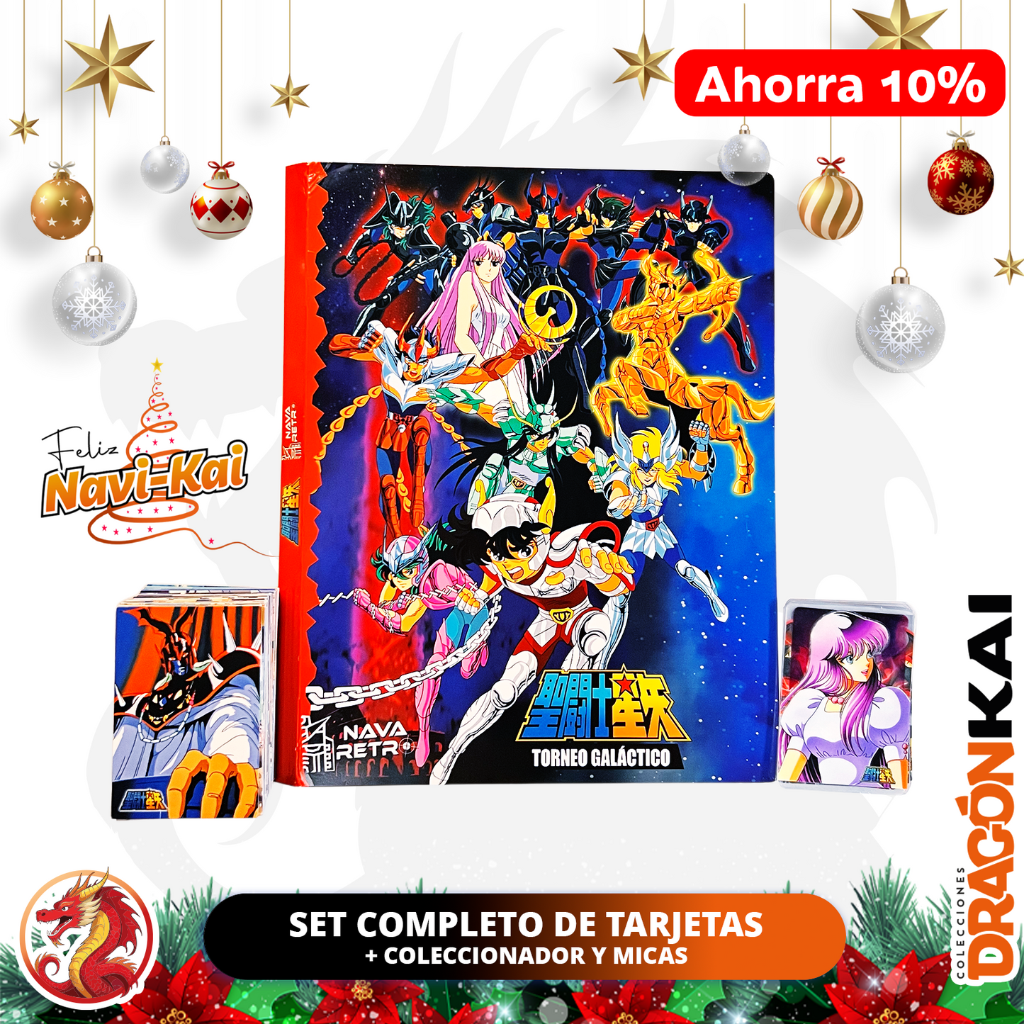 Tarjetas Caballeros del Zodiaco Vol. 1 - Torneo Galáctico | Set Completo + Coleccionador