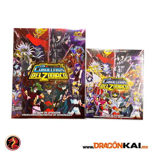 Álbum Enciclopedia Caballeros del Zodiaco + Set completo a pegar y Caps