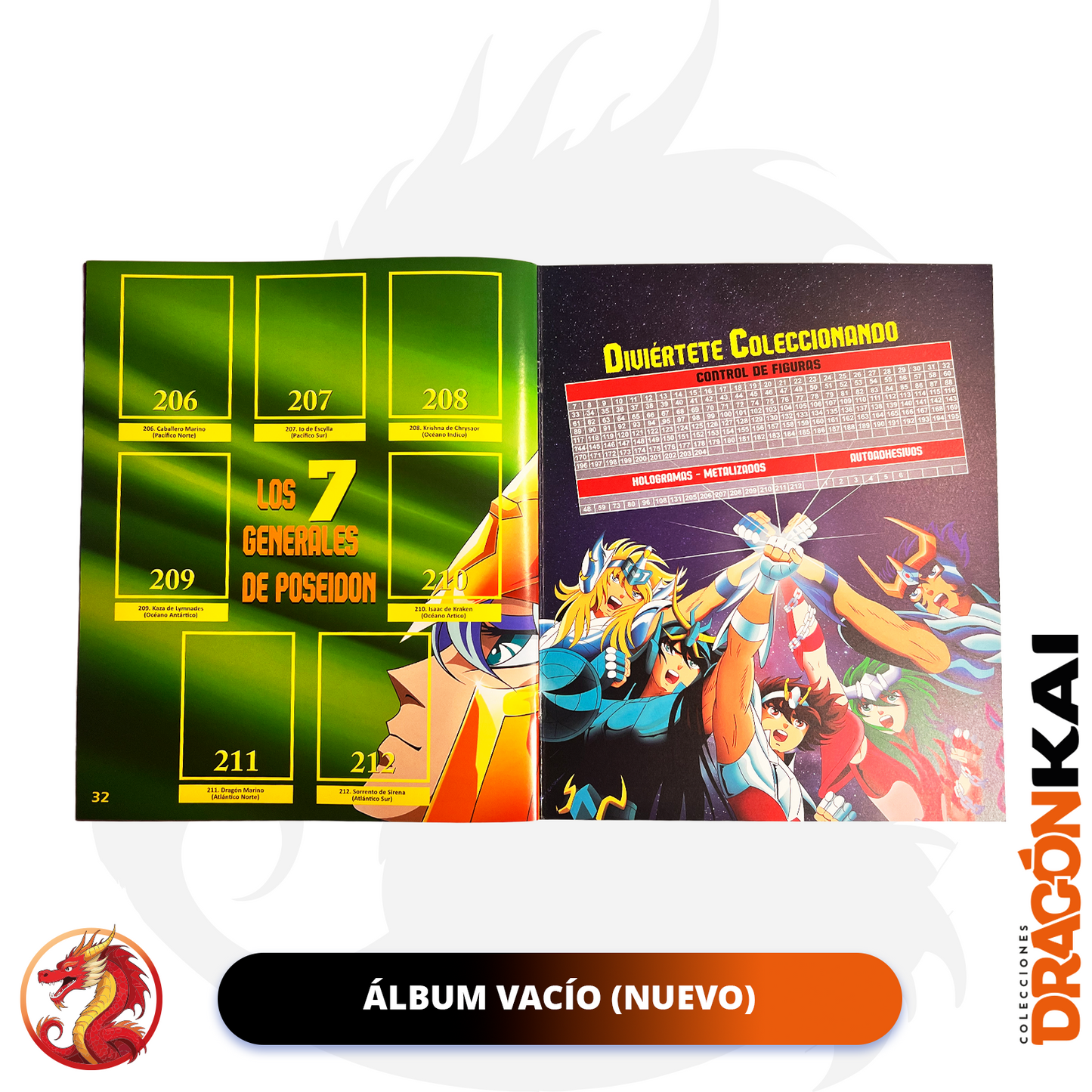 Álbum Caballeros del Zodiaco 2: Saga de Asgard (Re. Navarrete) + Set completo a pegar