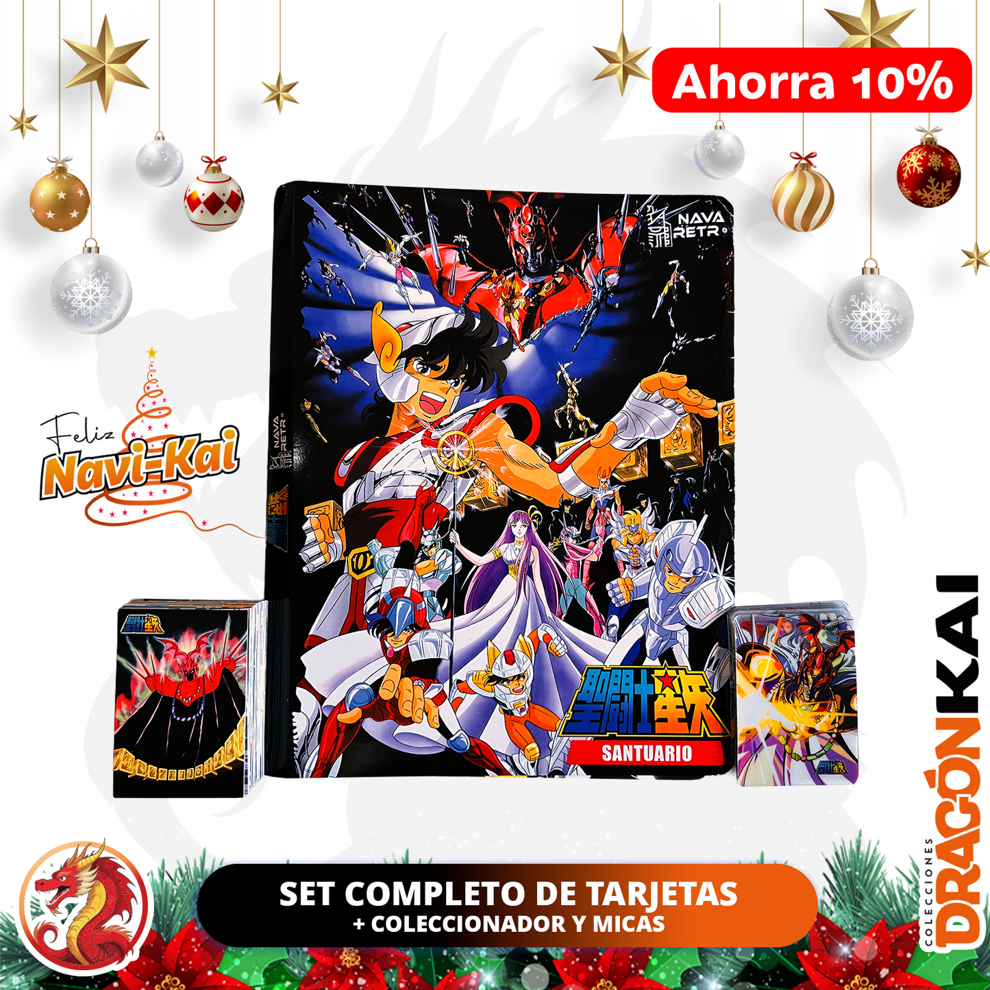 Tarjetas Caballeros del Zodiaco Vol. 2 - Saga del Santuario | Set Completo + Coleccionador