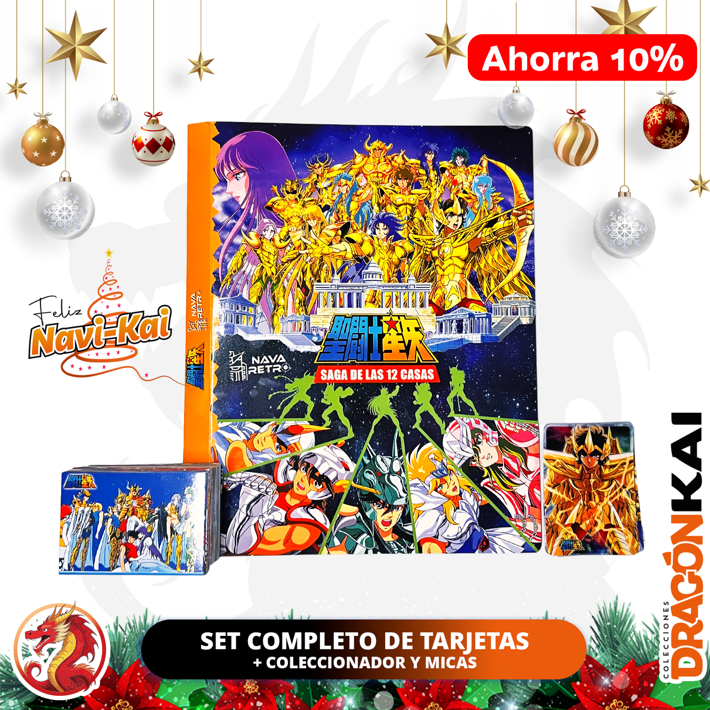 Tarjetas Caballeros del Zodiaco Vol. 3 - Saga de las 12 Casas | Set Completo + Coleccionador