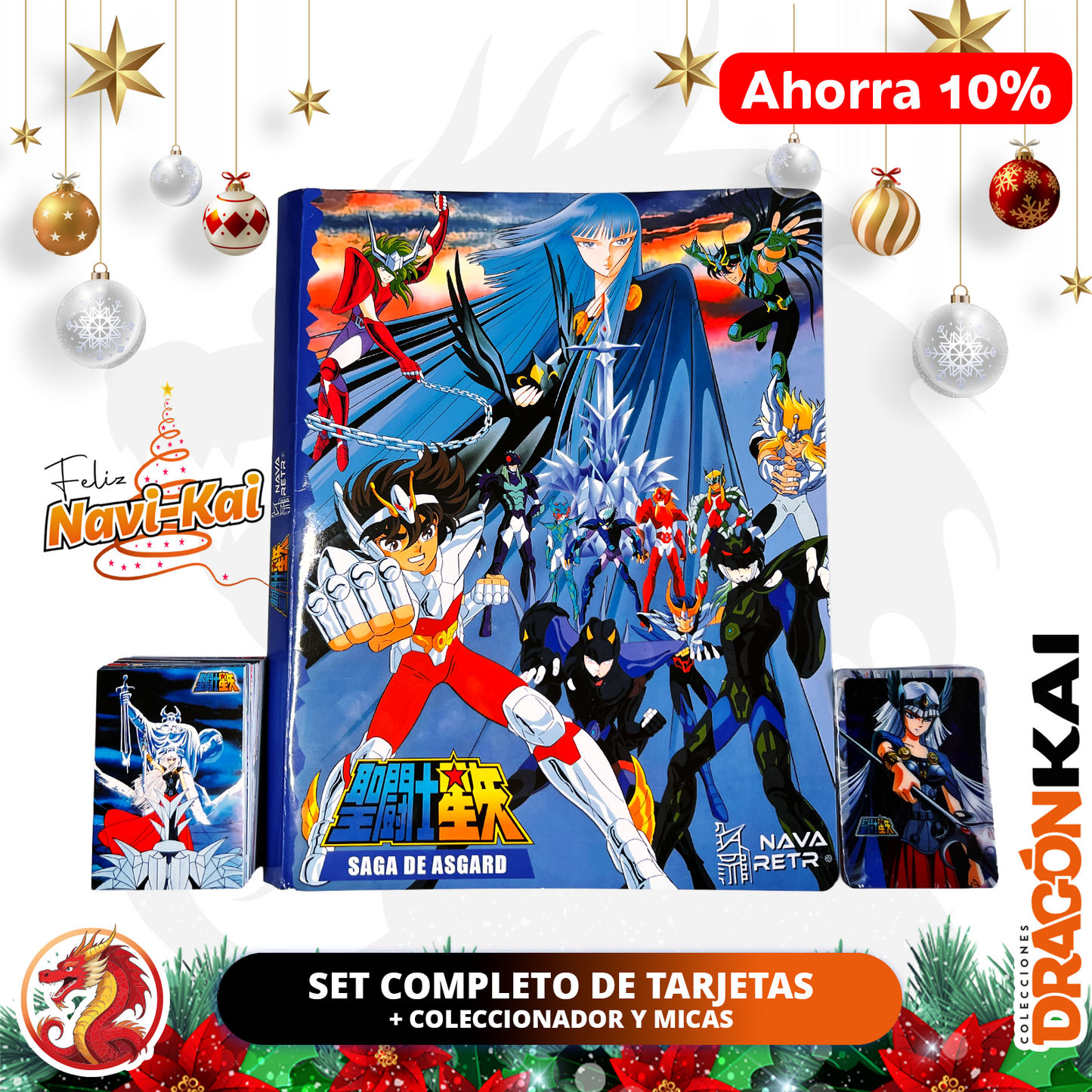 Tarjetas Caballeros del Zodiaco Vol. 4 - Saga de Asgard | Set Completo + Coleccionador