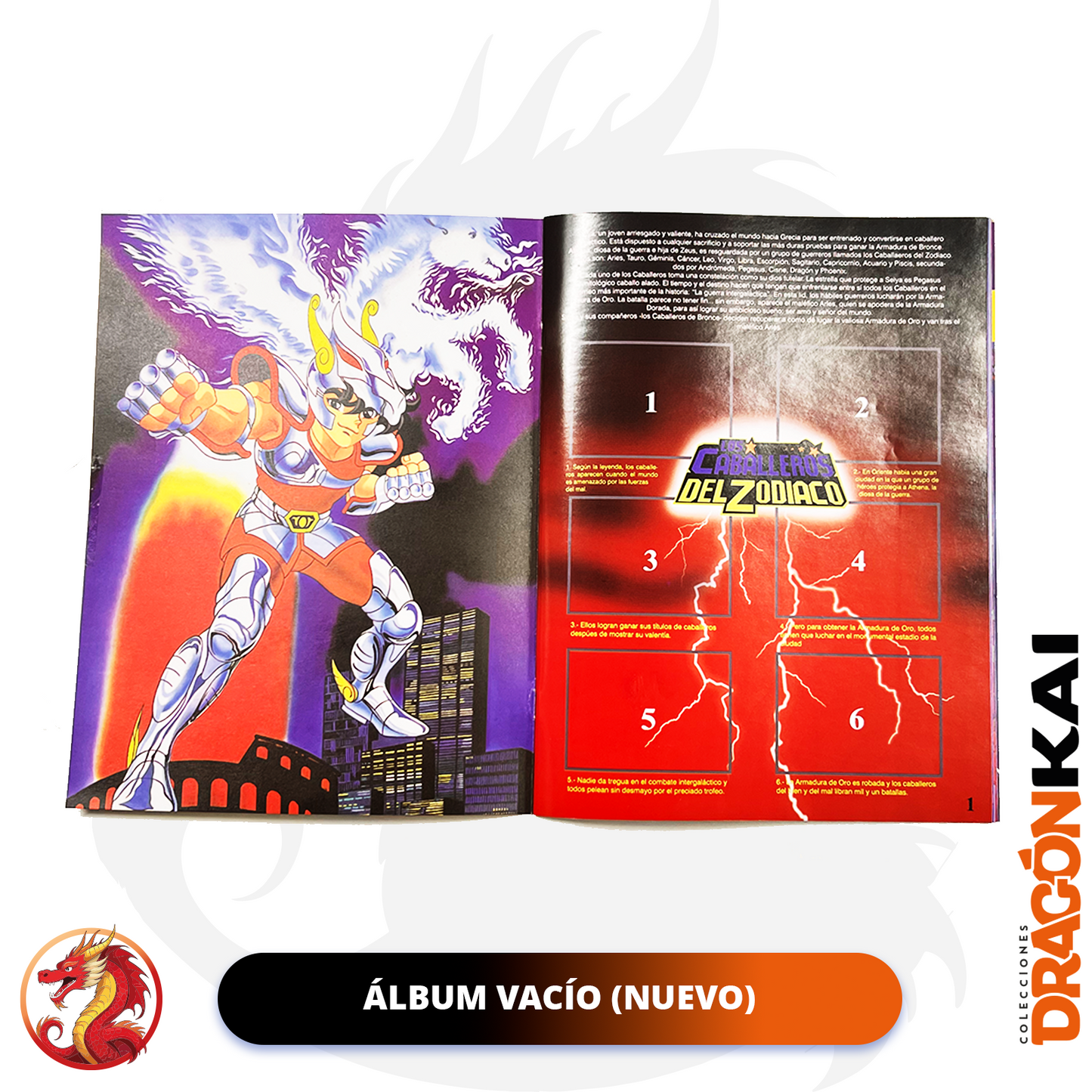Álbum Caballeros del Zodiaco (Re. Navarrete) + Set completo a pegar