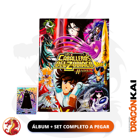 Álbum Caballeros del Zodiaco: La Saga de Hades + Set completo a pegar