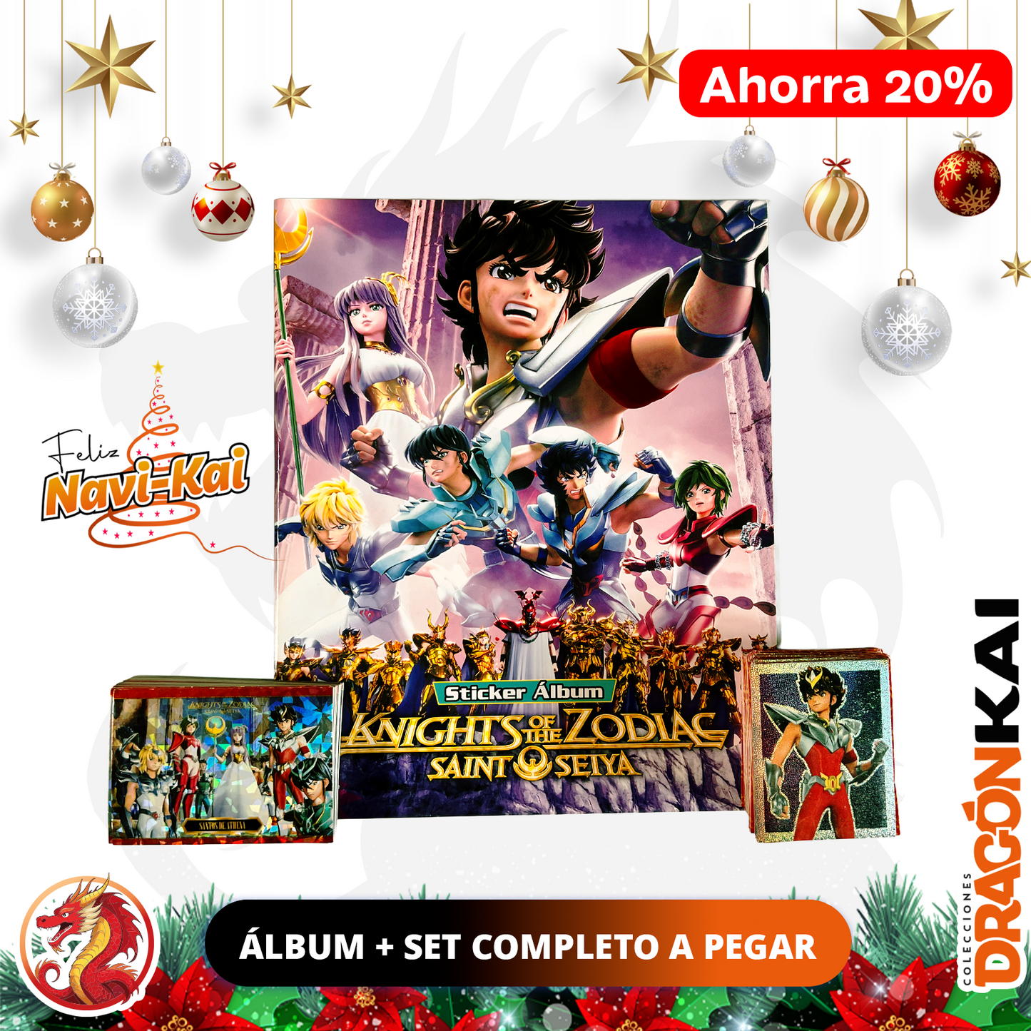 Álbum Caballeros del Zodiaco: Knights of the Zodiac + Set completo a pegar