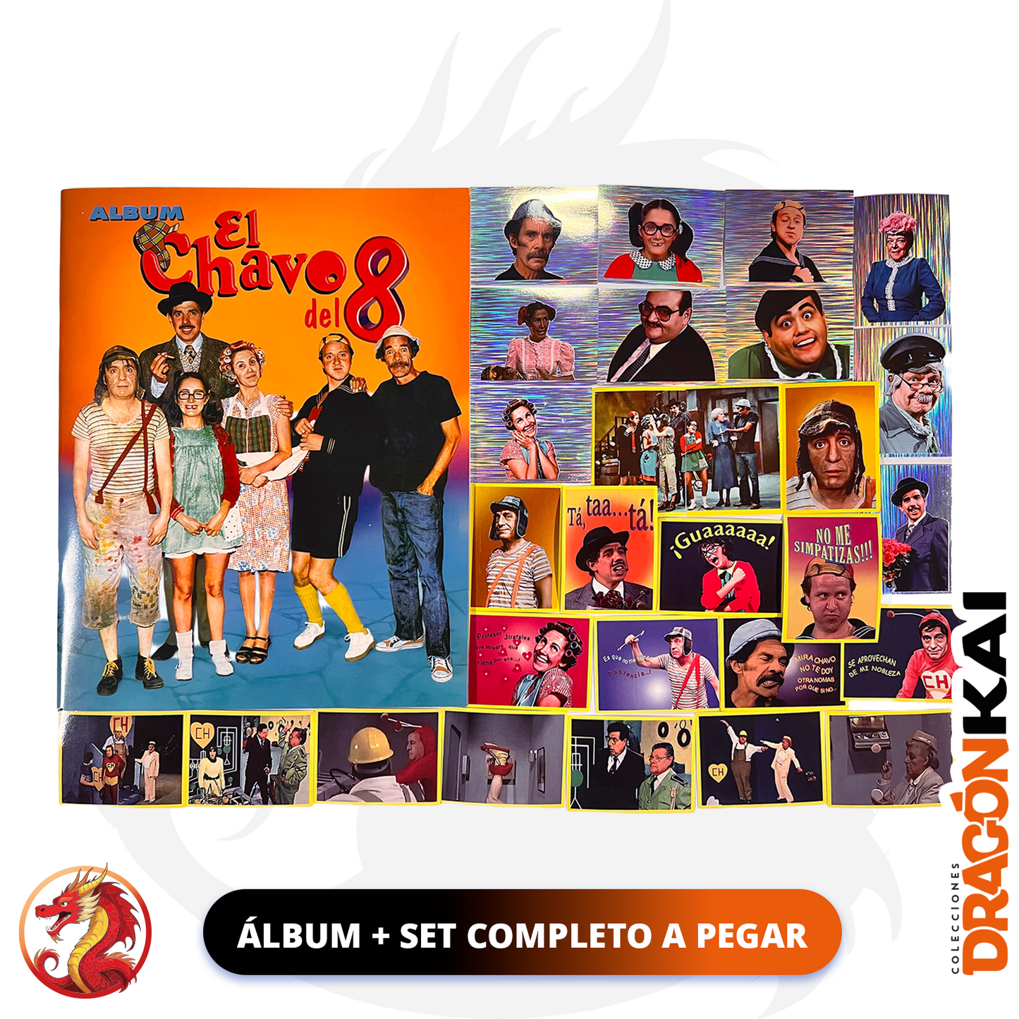Álbum Chavo del 8 (Re. Navarrete) + Set completo a pegar