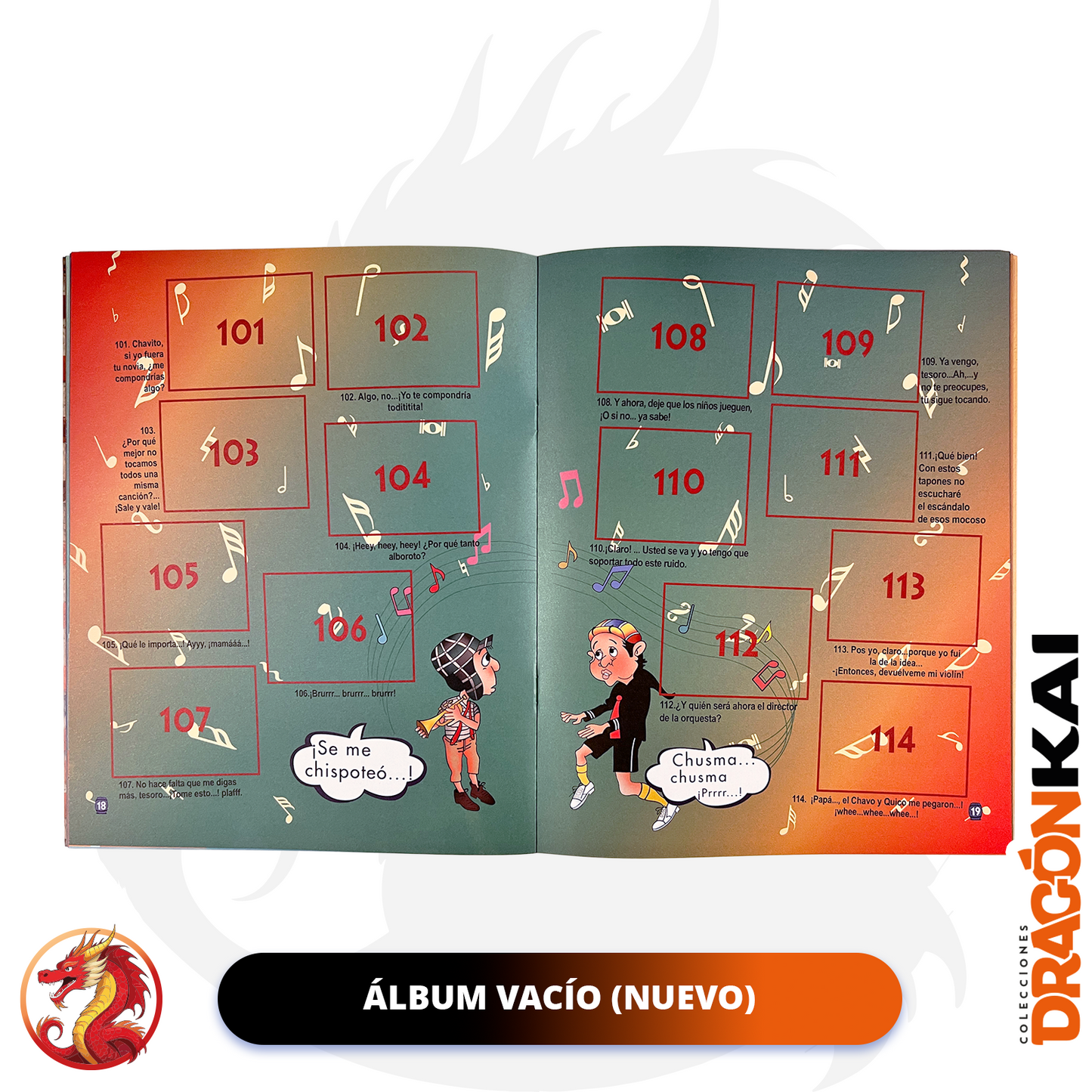 Álbum Chavo del 8 (Re. Navarrete) + Set completo a pegar