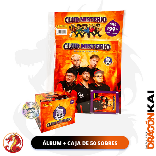 Colección Club Misterio. Álbum + Caja de 50 sobres