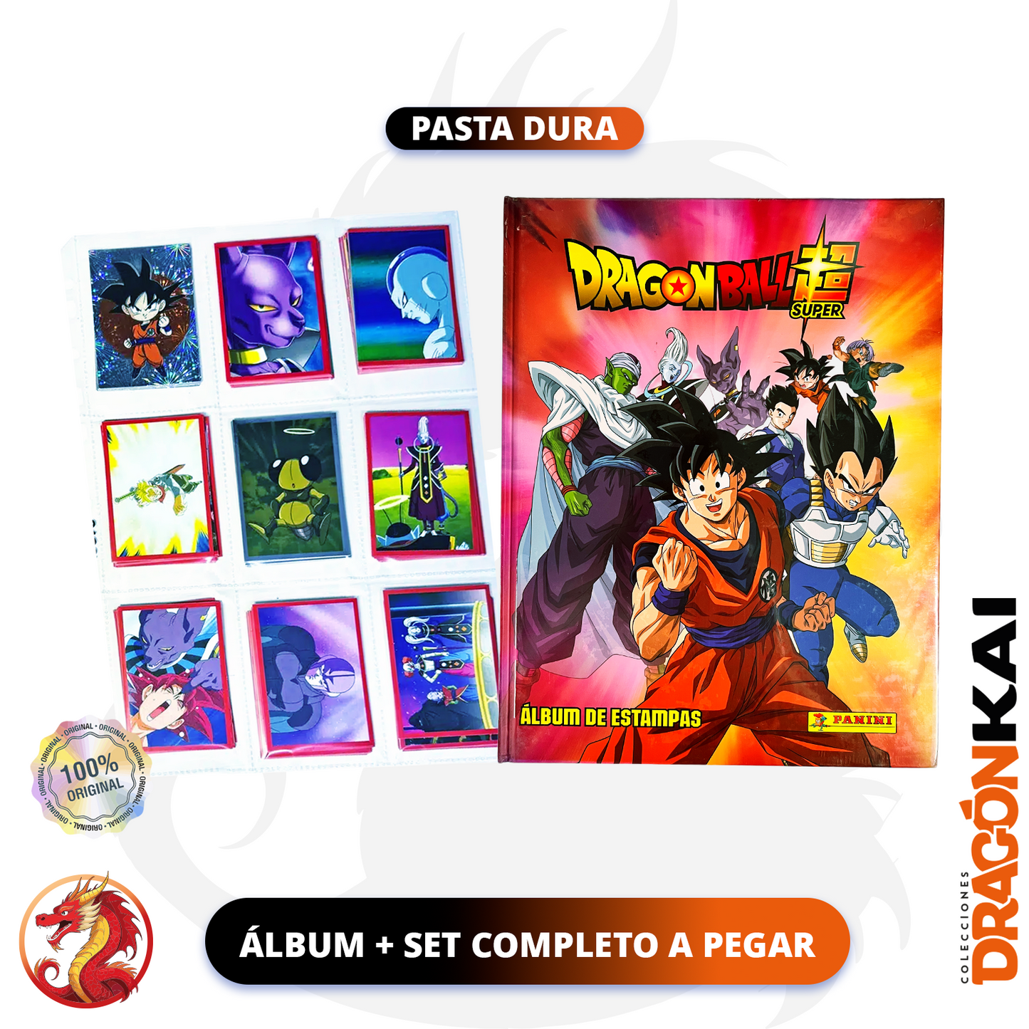 Álbum Pasta Dura Dragon Ball Super (Panini 2020) + Set completo a pegar