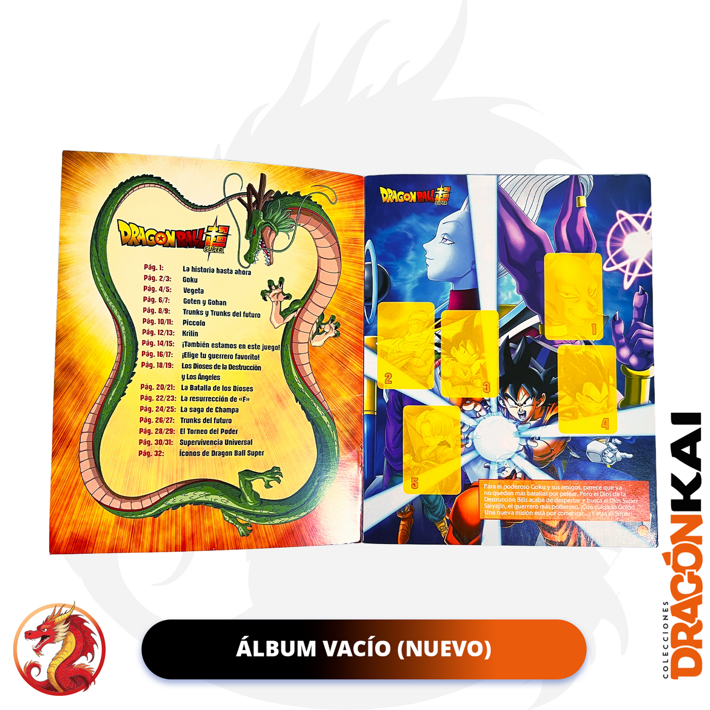 Colección Dragon Ball Super (Panini 2020). Álbum + 50 sobres