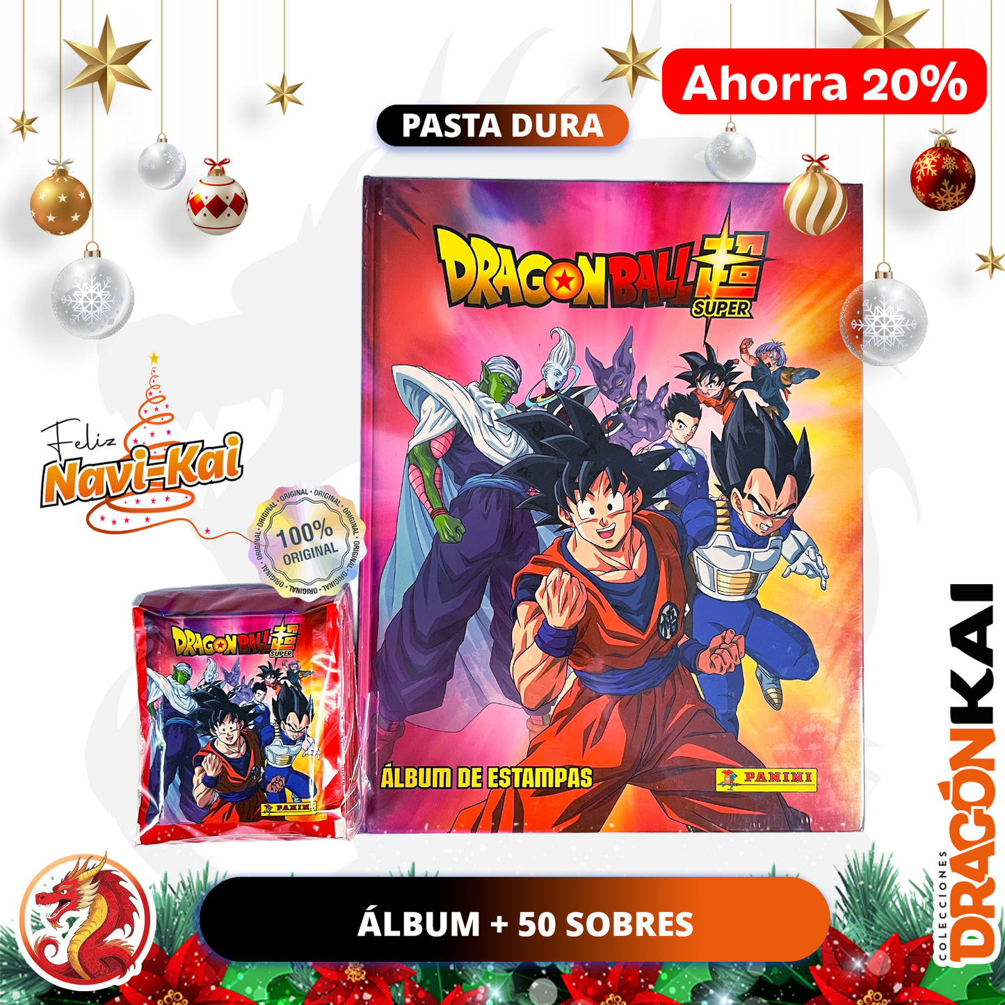 Colección Dragon Ball Super (Panini 2020). Álbum Pasta Dura + 50 sobres