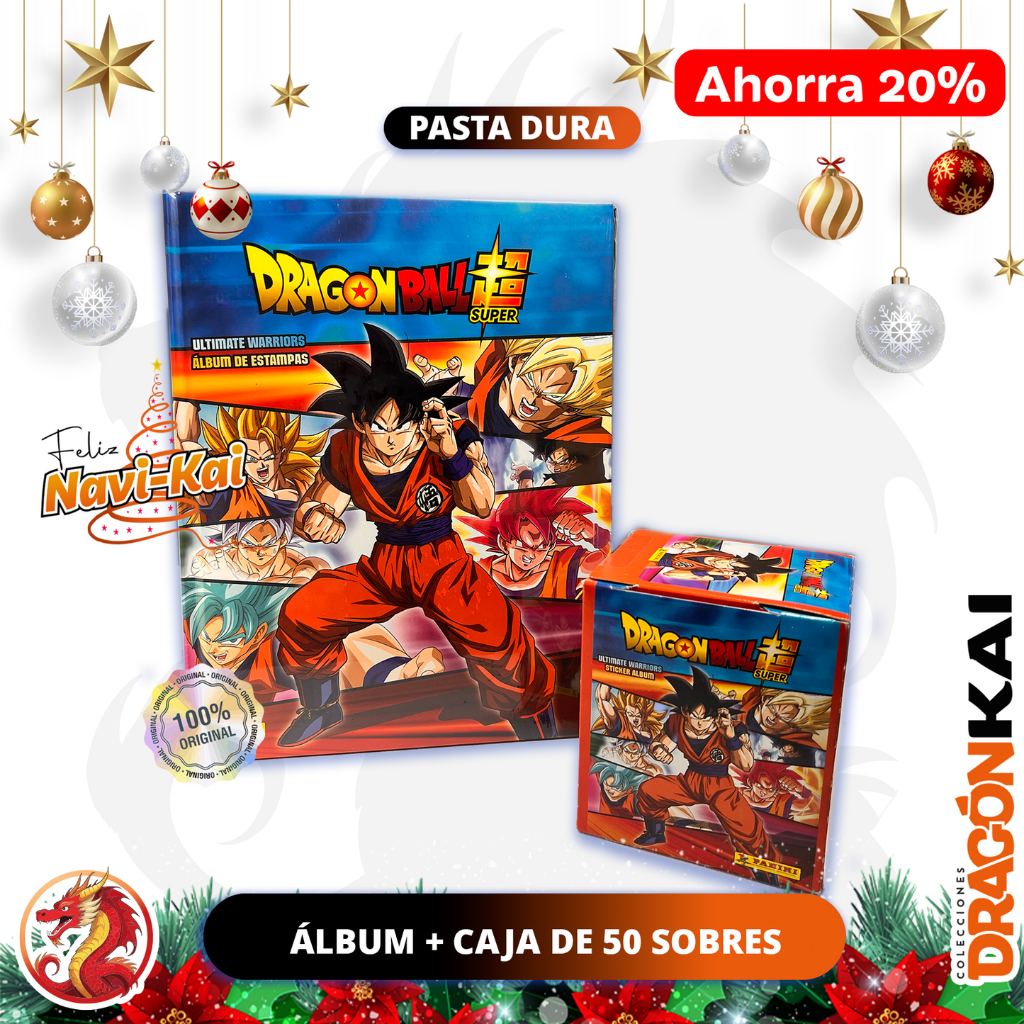 Colección Dragon Ball Super: Ultimate Warriors (Panini 2022). Álbum Pasta Dura + Caja de 50 sobres