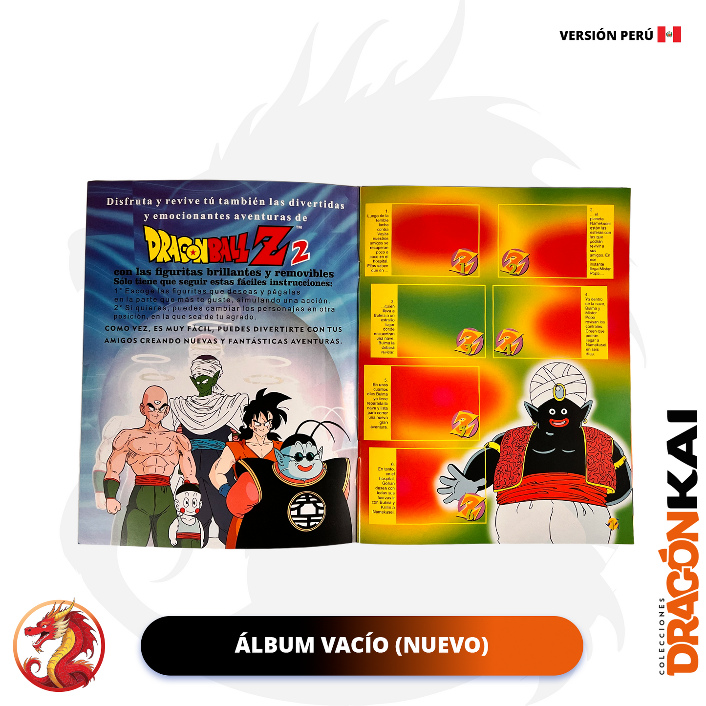 Álbum Dragon Ball Z 2 (Re. Navarrete Perú) + Set completo a pegar