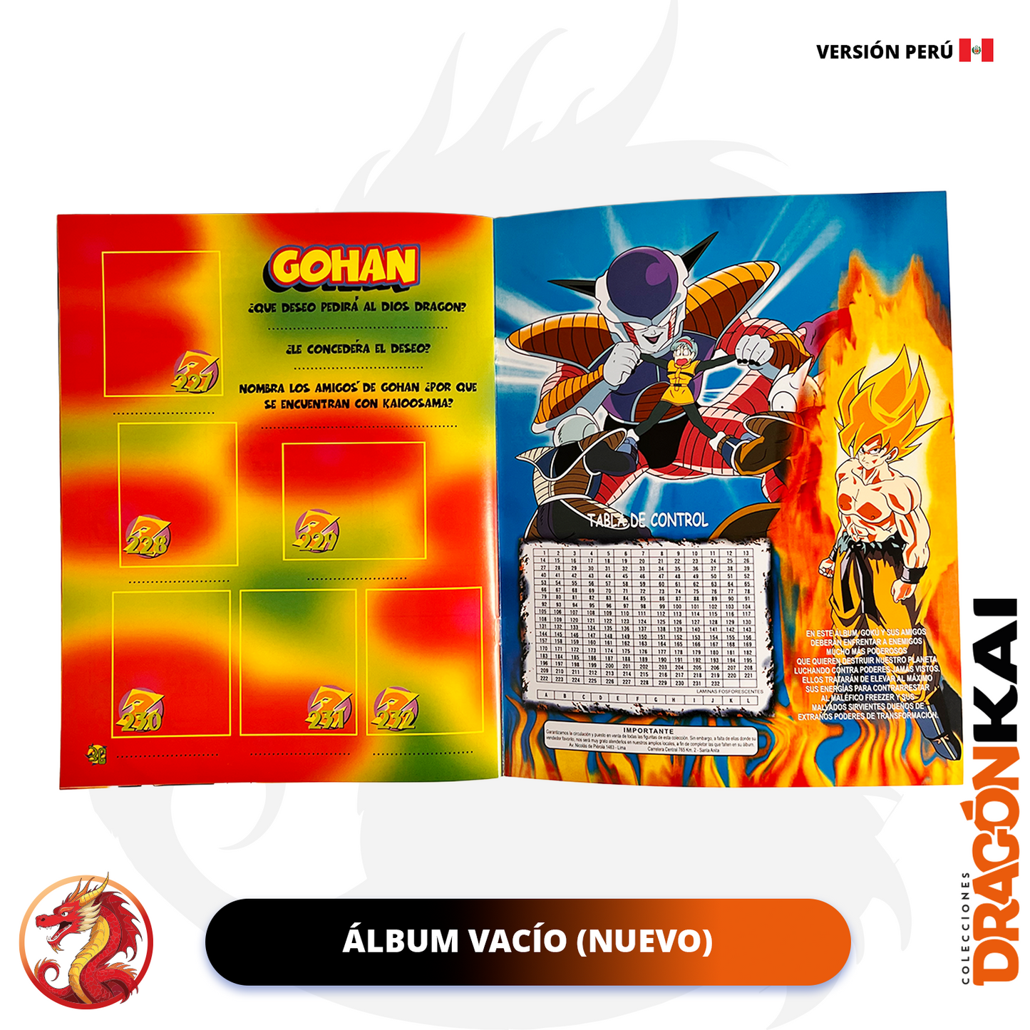 Álbum Dragon Ball Z 2 (Re. Navarrete Perú) + Set completo a pegar