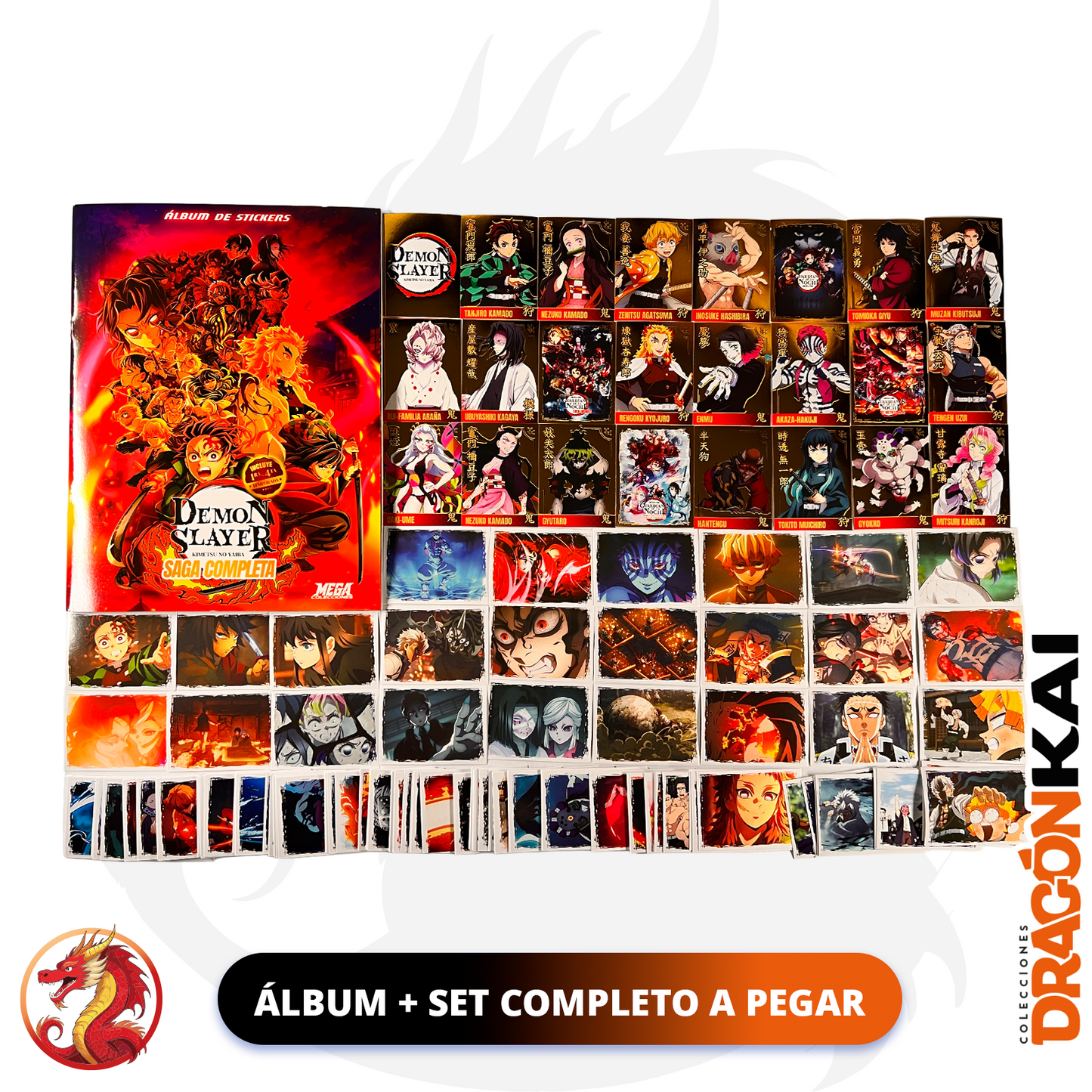 Álbum Demon Slayer: Saga completa + Set completo a pegar