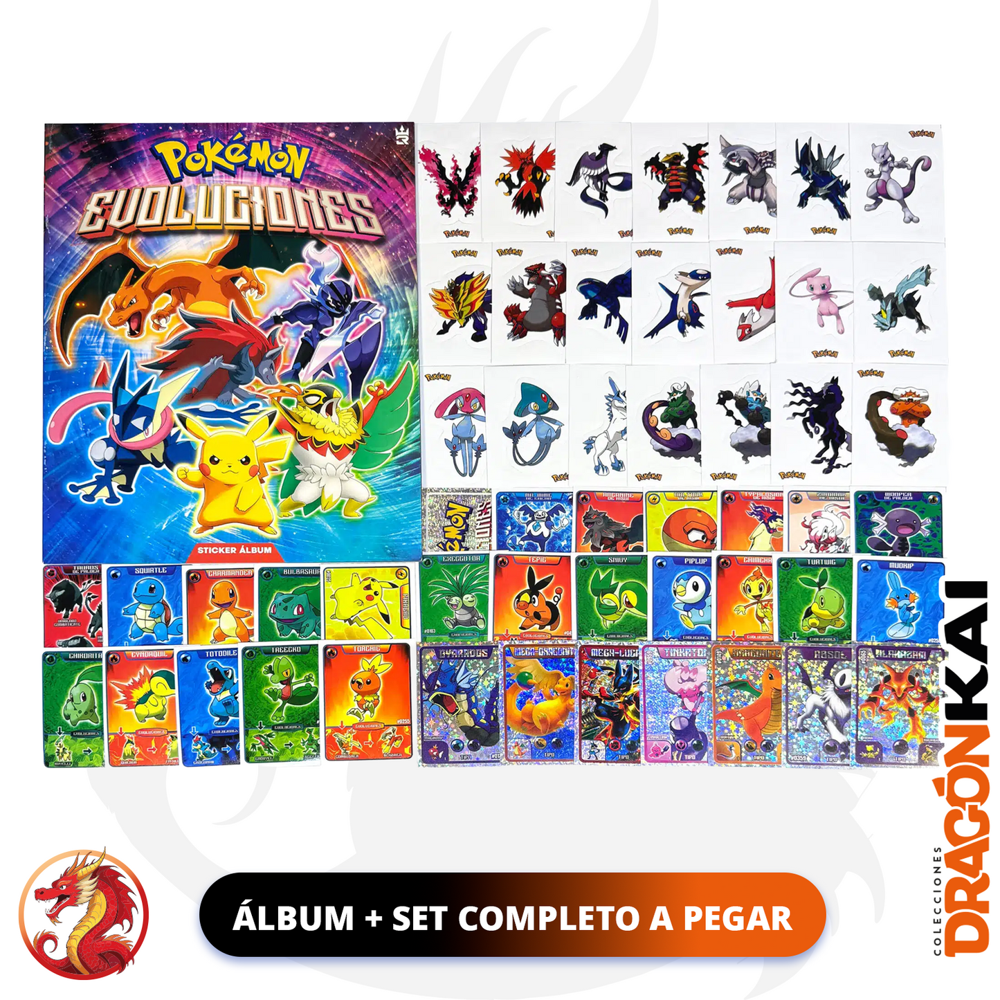 Álbum Pokémon Evoluciones (Editorial 3Reyes) + Set completo a pegar
