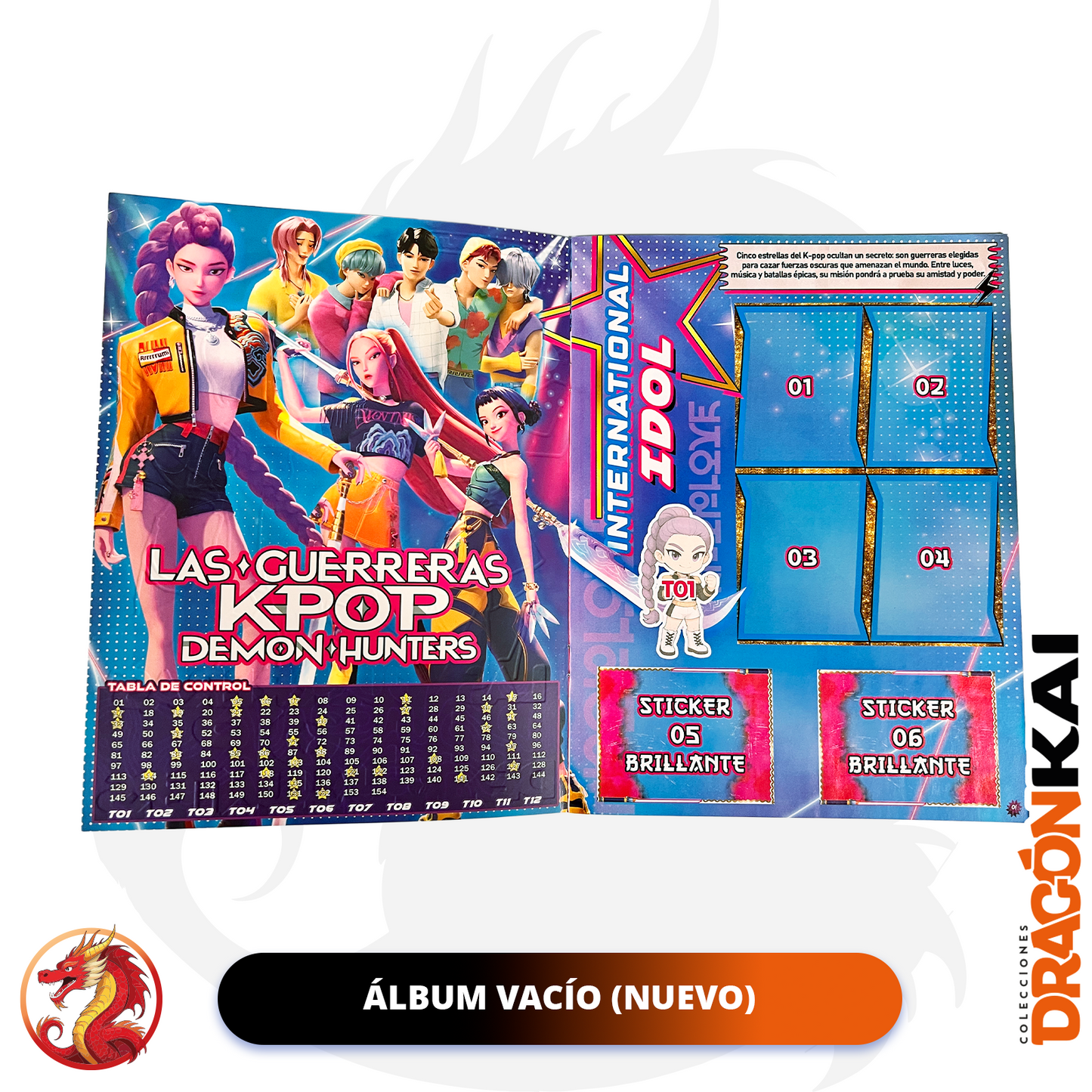 Álbum Las Guerreras K-POP: Demon Hunters (Woow Stickers) + Set completo a pegar