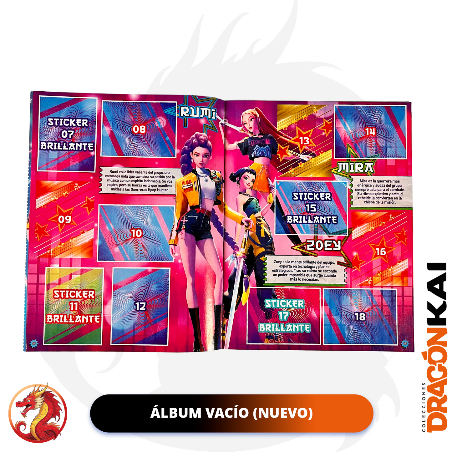 Álbum Las Guerreras K-POP: Demon Hunters (Woow Stickers) + Set completo a pegar