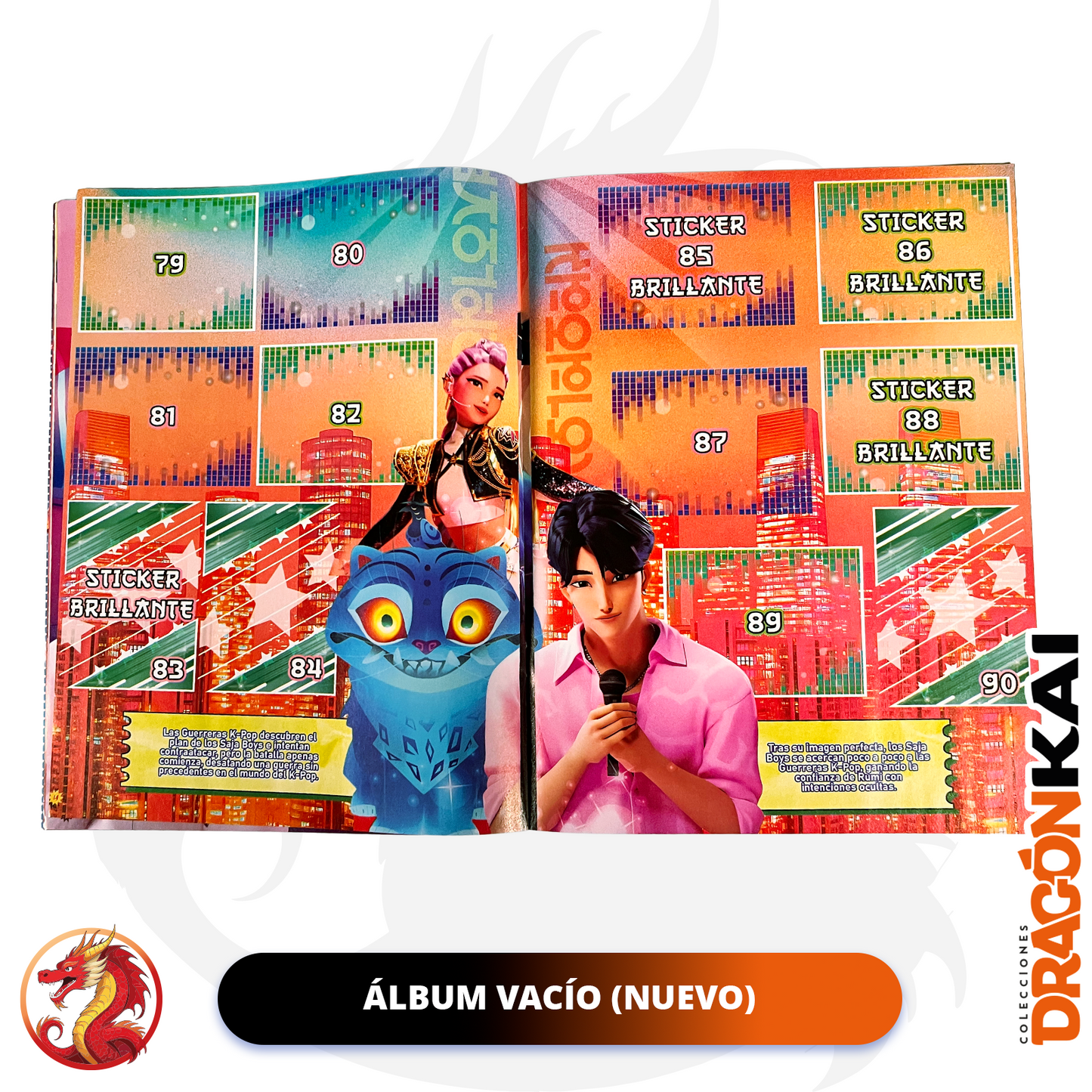 Álbum Las Guerreras K-POP: Demon Hunters (Woow Stickers) + Set completo a pegar