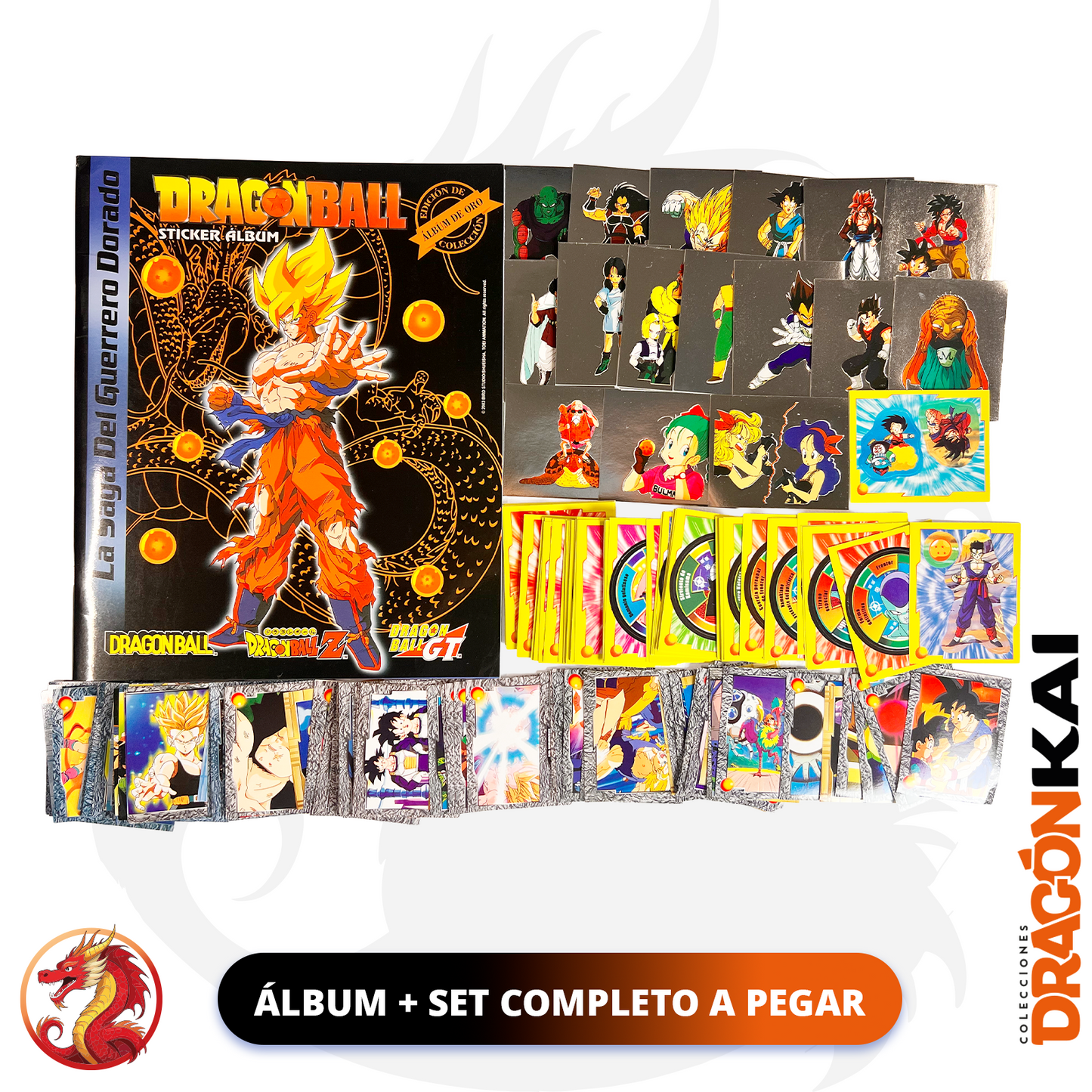 Álbum Dragon Ball: La Saga del Guerrero Dorado (Re. Navarrete - 2003) + Set completo a pegar