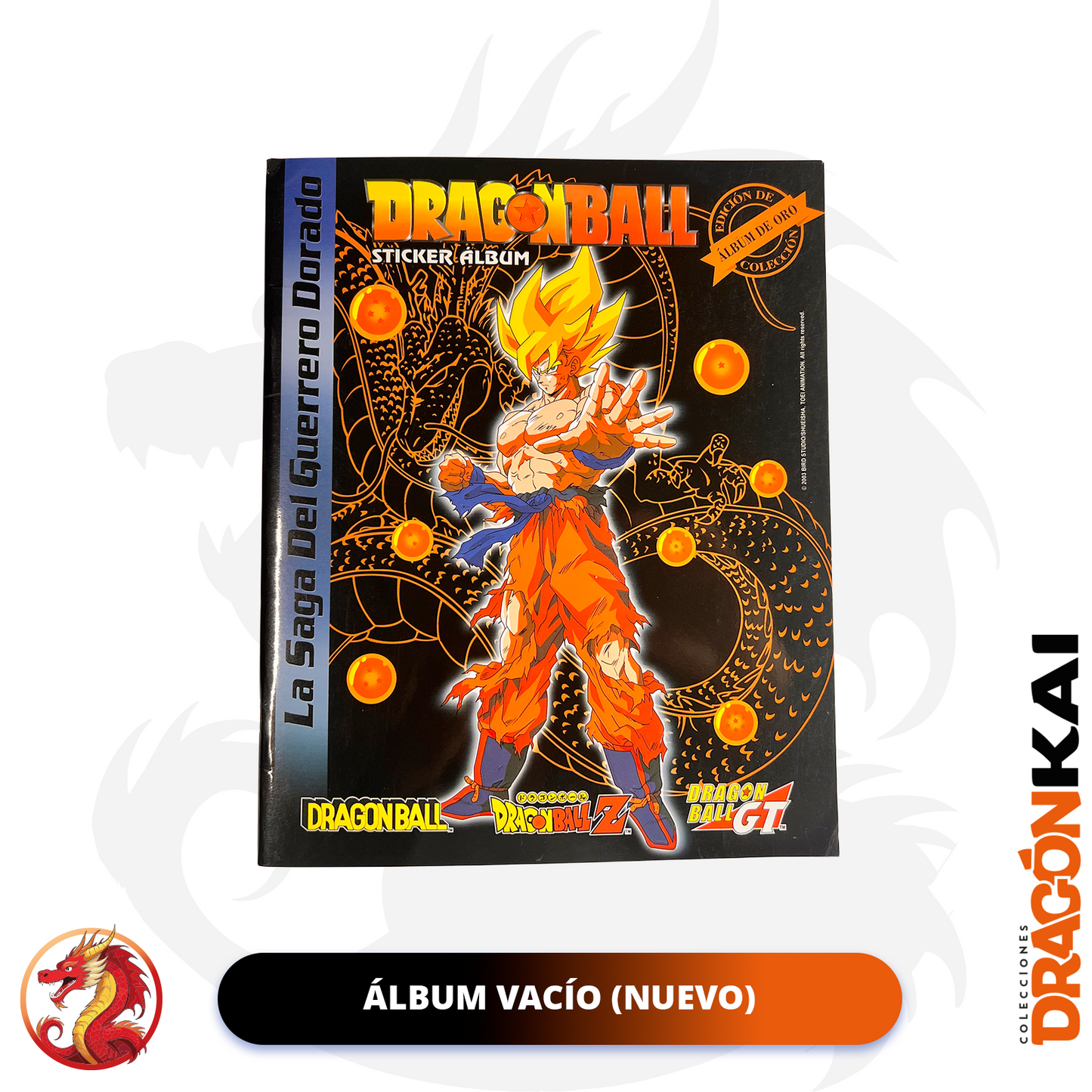 Álbum Dragon Ball: La Saga del Guerrero Dorado (Re. Navarrete - 2003) + Set completo a pegar