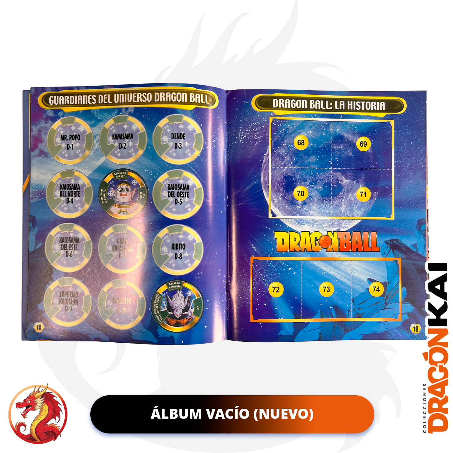 Álbum Dragon Ball: La Saga del Guerrero Dorado (Re. Navarrete - 2003) + Set completo a pegar